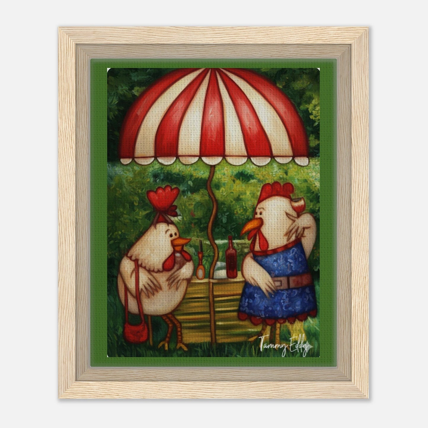 "Cocktail Hour" Framed Canvas Print - T.Eddy’s Art Studio