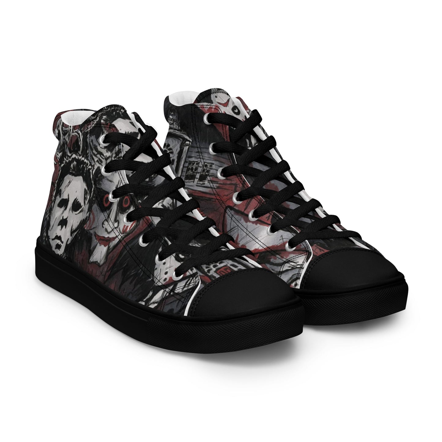 Halloween Horror Women’s high top canvas shoes - T.Eddy’s Art Studio