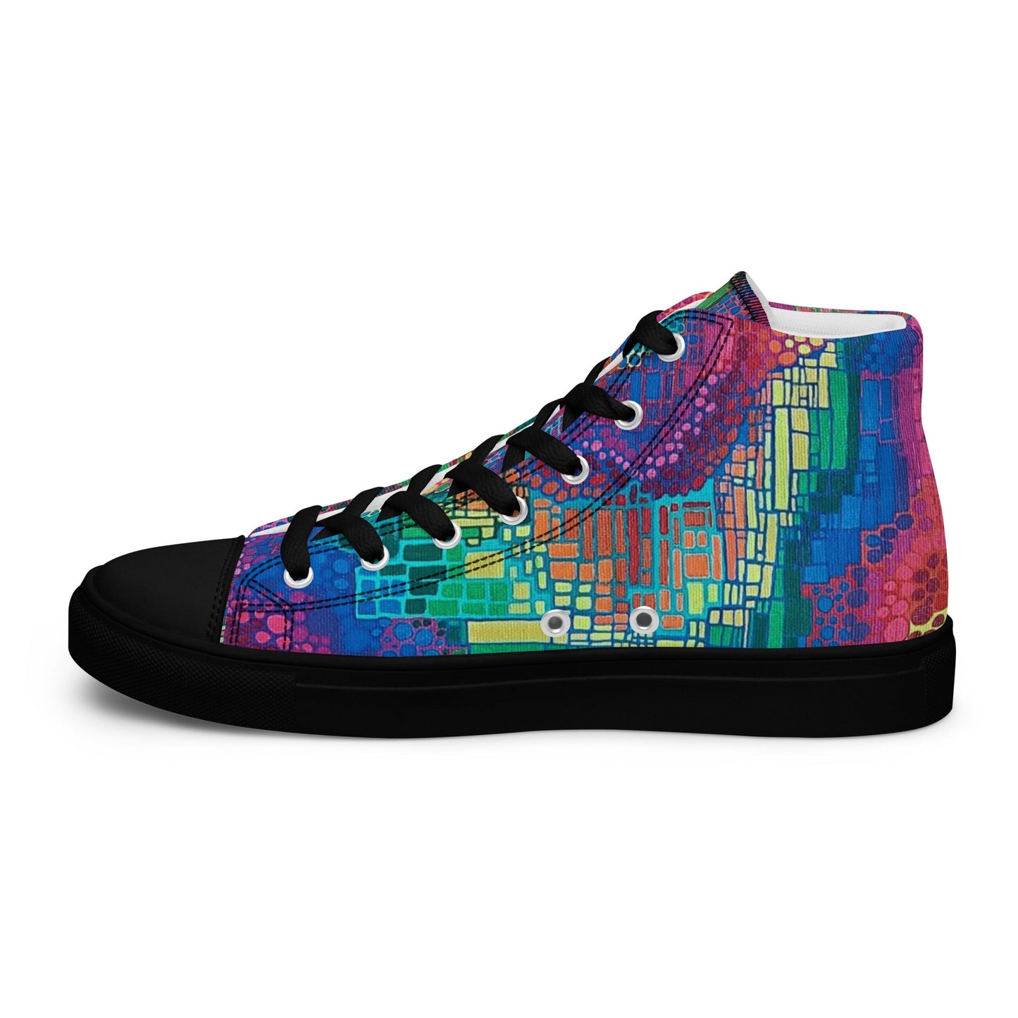 Men’s high top canvas shoes - T.Eddy’s Art Studio