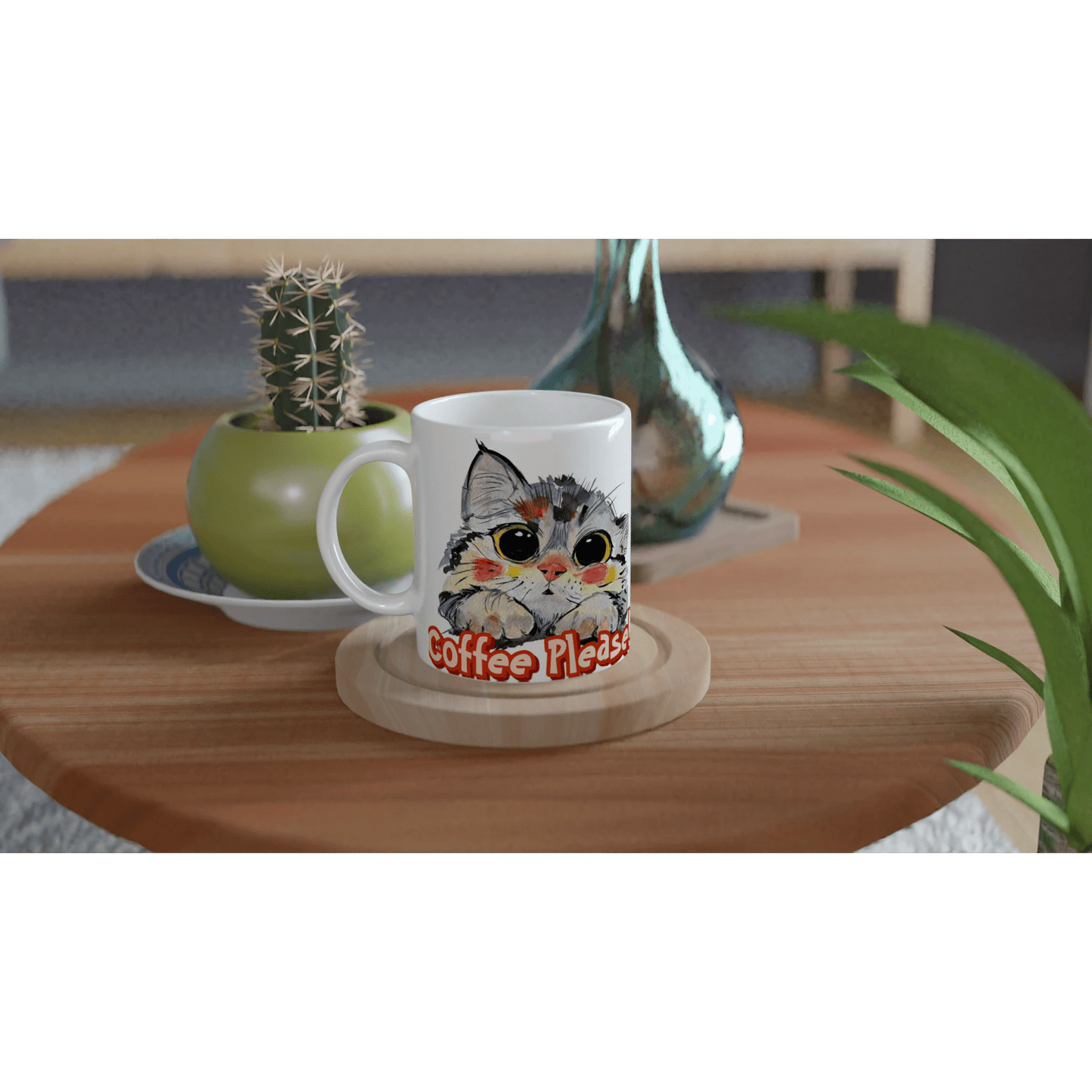 11oz Ceramic Mug Ceramic White - T.Eddy’s Art Studio