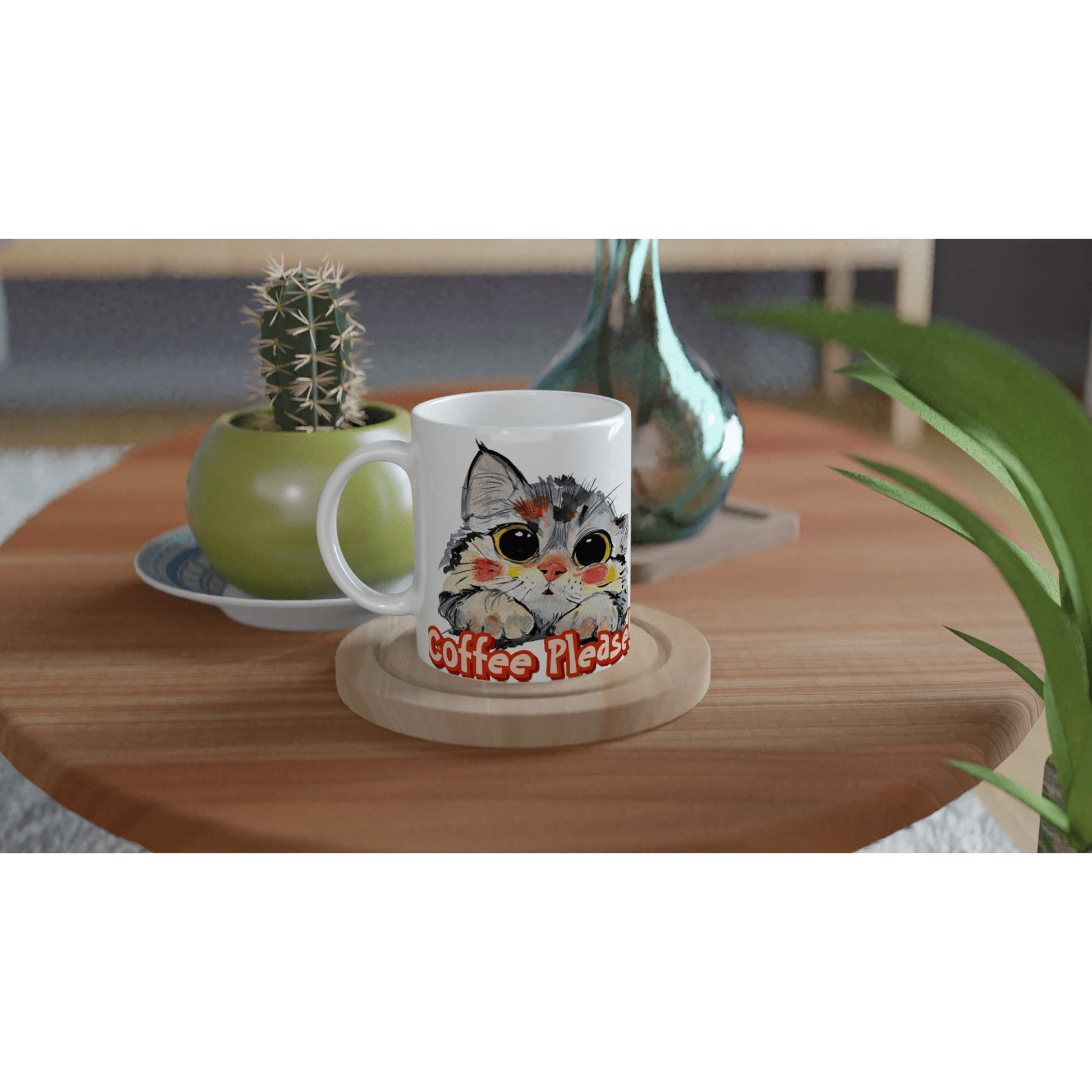 11oz Ceramic Mug Ceramic White - T.Eddy’s Art Studio