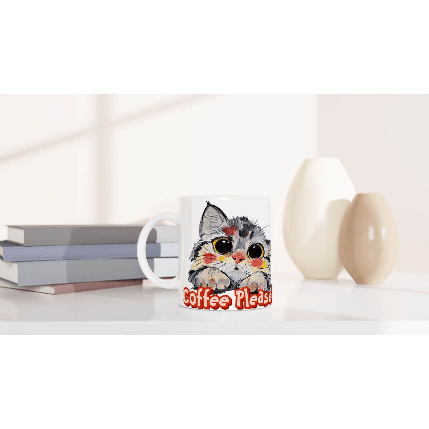 11oz Ceramic Mug Ceramic White - T.Eddy’s Art Studio