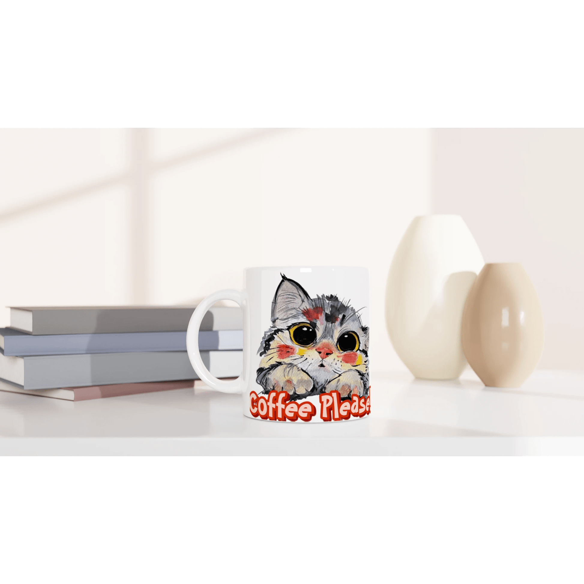 11oz Ceramic Mug Ceramic White - T.Eddy’s Art Studio