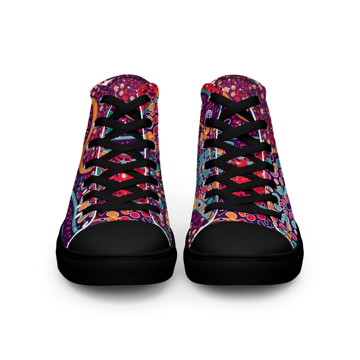 A Burst of Color for Your Feet, high top canvas shoes - T.Eddy’s Art Studio