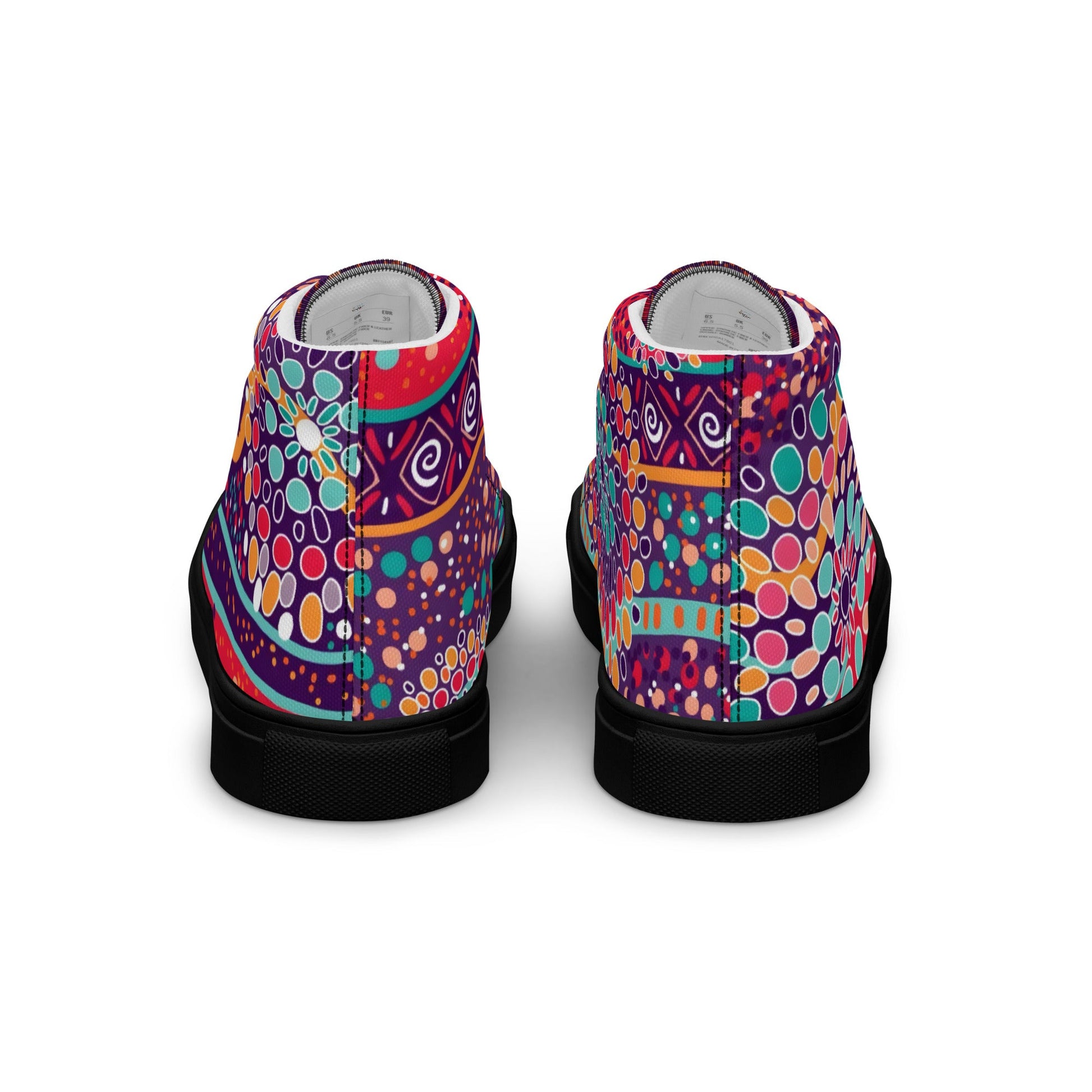 A Burst of Color for Your Feet, high top canvas shoes - T.Eddy’s Art Studio