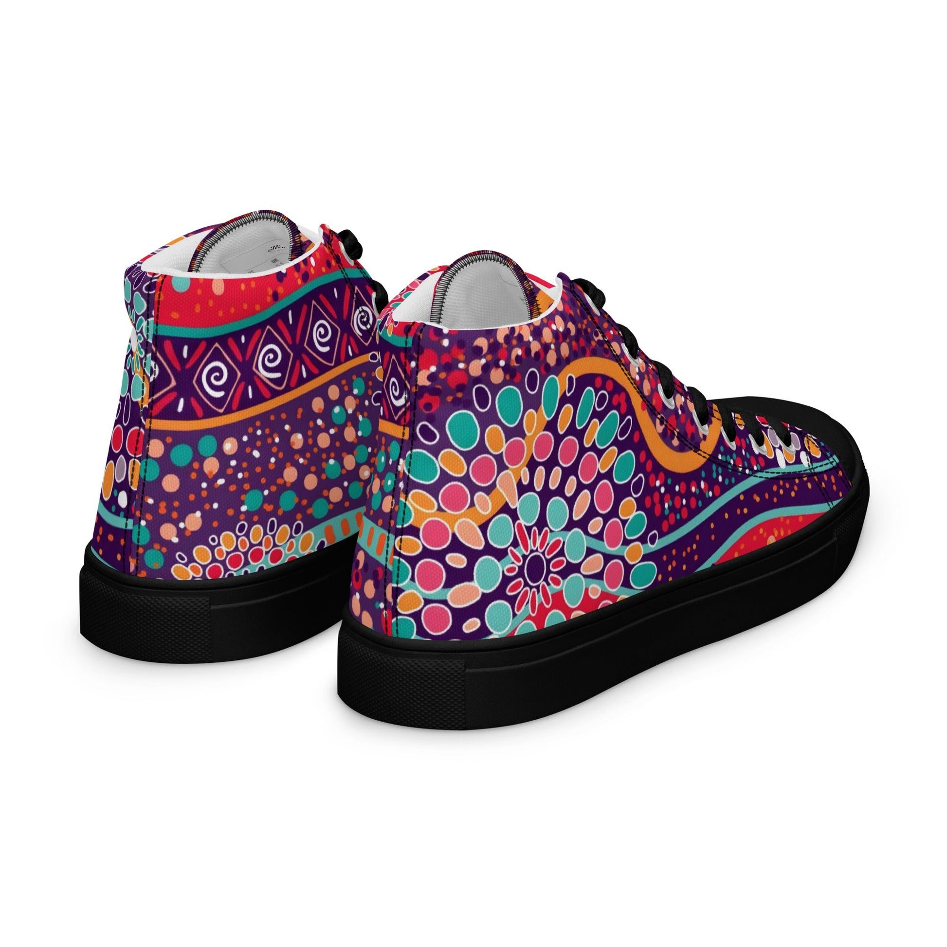 A Burst of Color for Your Feet, high top canvas shoes - T.Eddy’s Art Studio