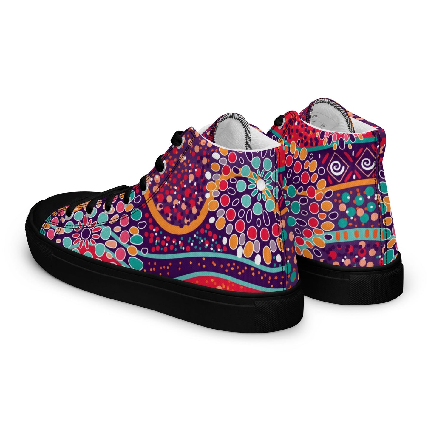 A Burst of Color for Your Feet, high top canvas shoes - T.Eddy’s Art Studio