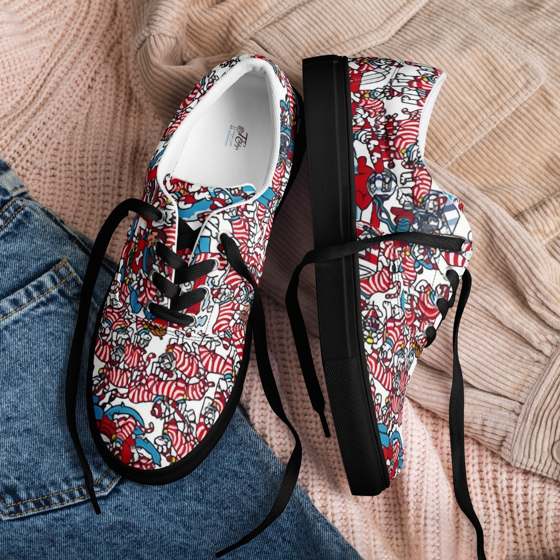 A Whimsical Wonderland for Your Feet, lace - up canvas shoes - T.Eddy’s Art Studio