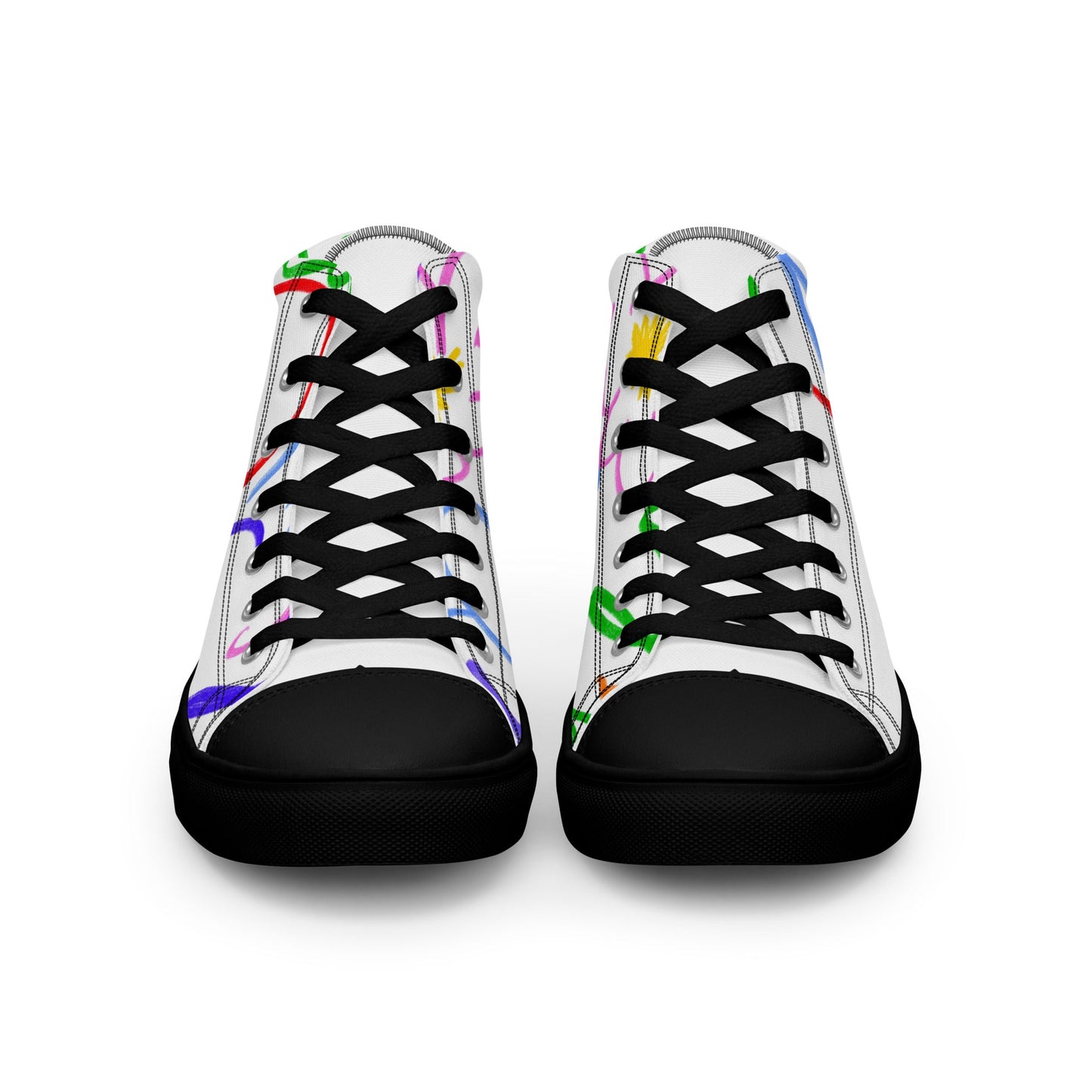 Abstract Scribble High - Tops - T.Eddy’s Art Studio