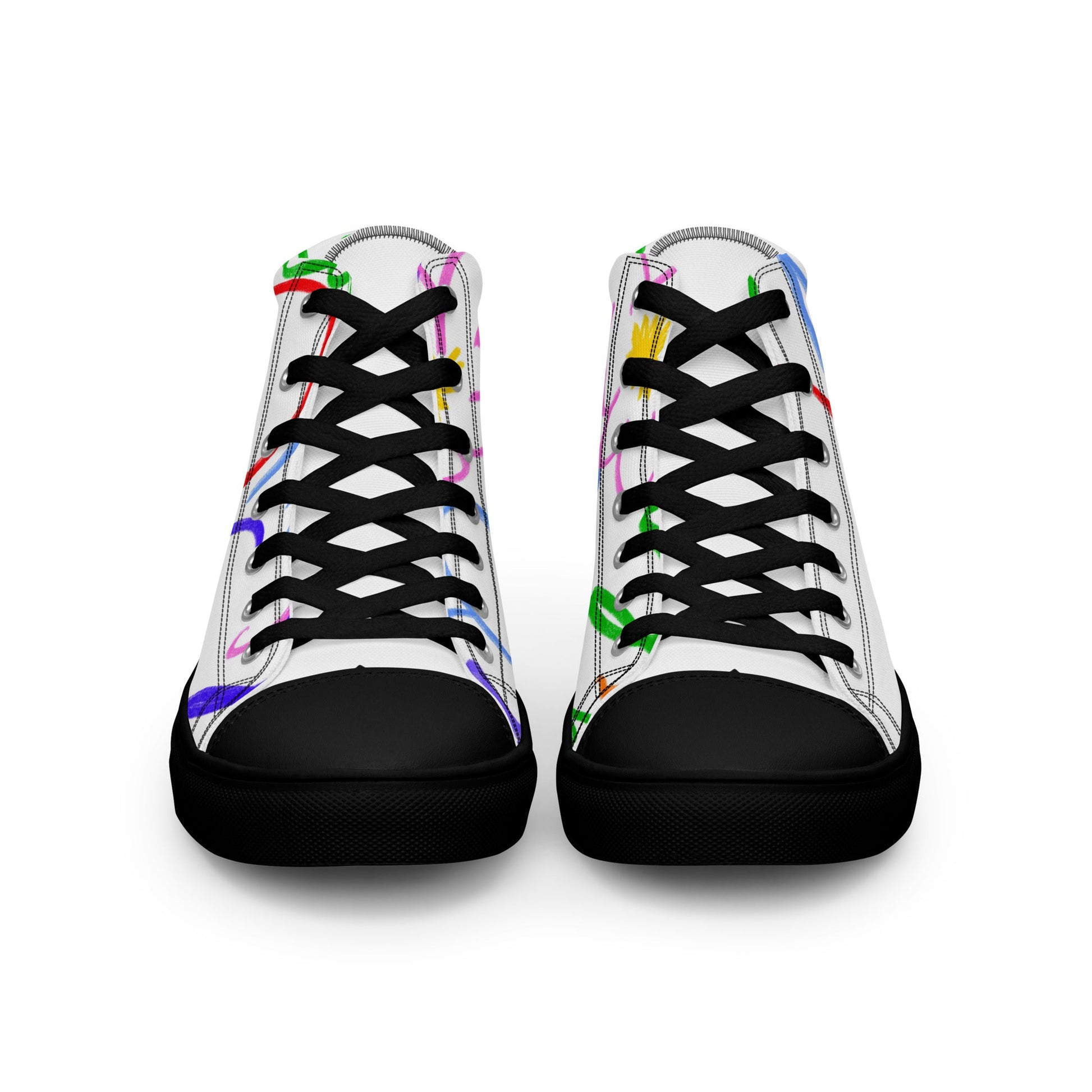 Abstract Scribble High - Tops - T.Eddy’s Art Studio