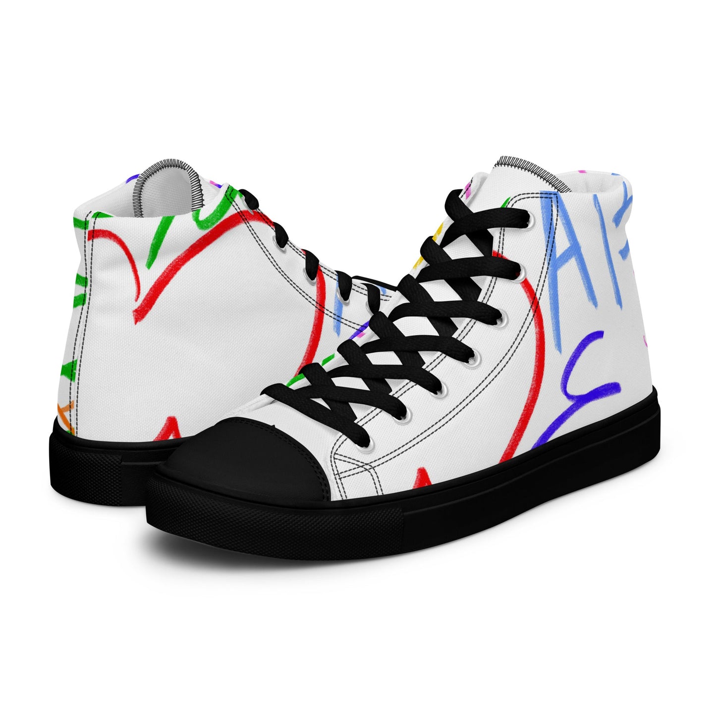 Abstract Scribble High - Tops - T.Eddy’s Art Studio