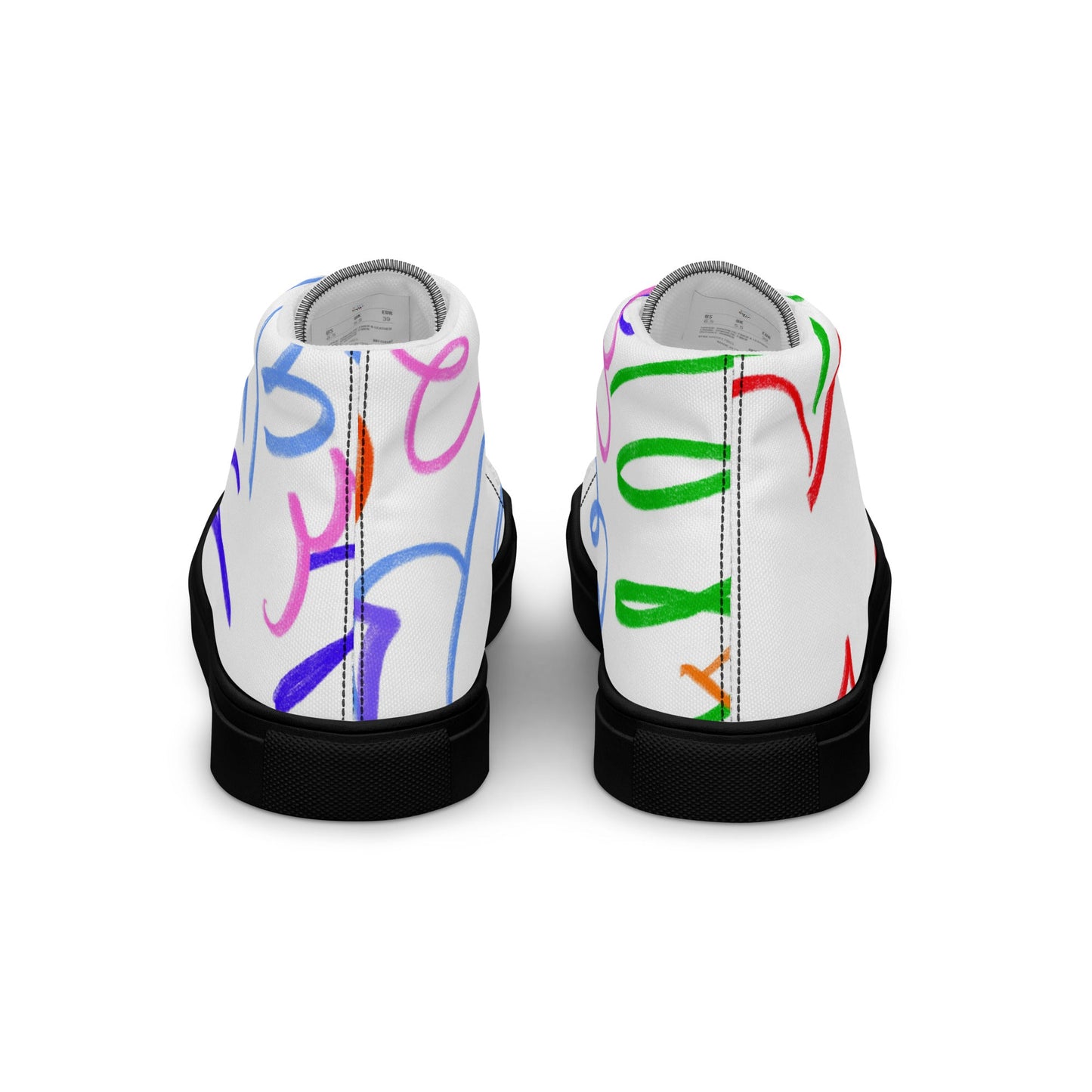 Abstract Scribble High - Tops - T.Eddy’s Art Studio