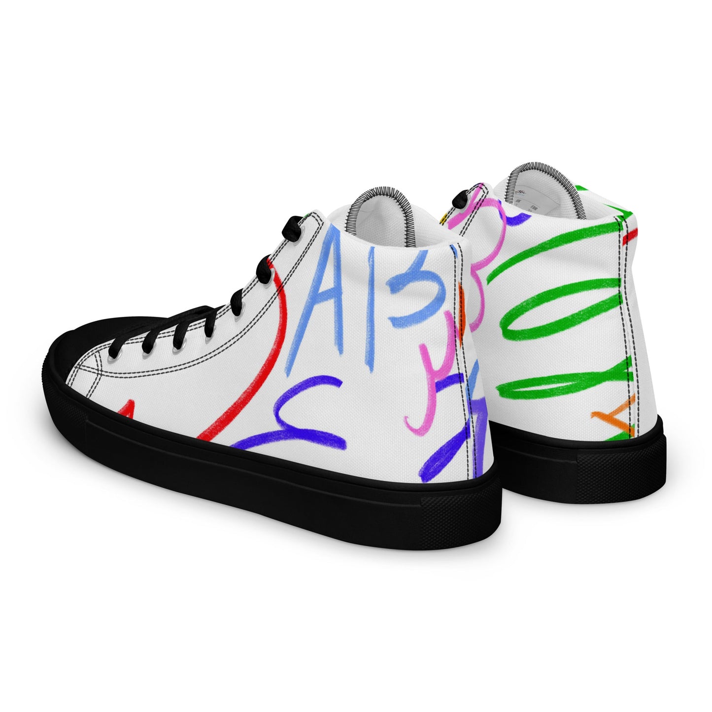 Abstract Scribble High - Tops - T.Eddy’s Art Studio