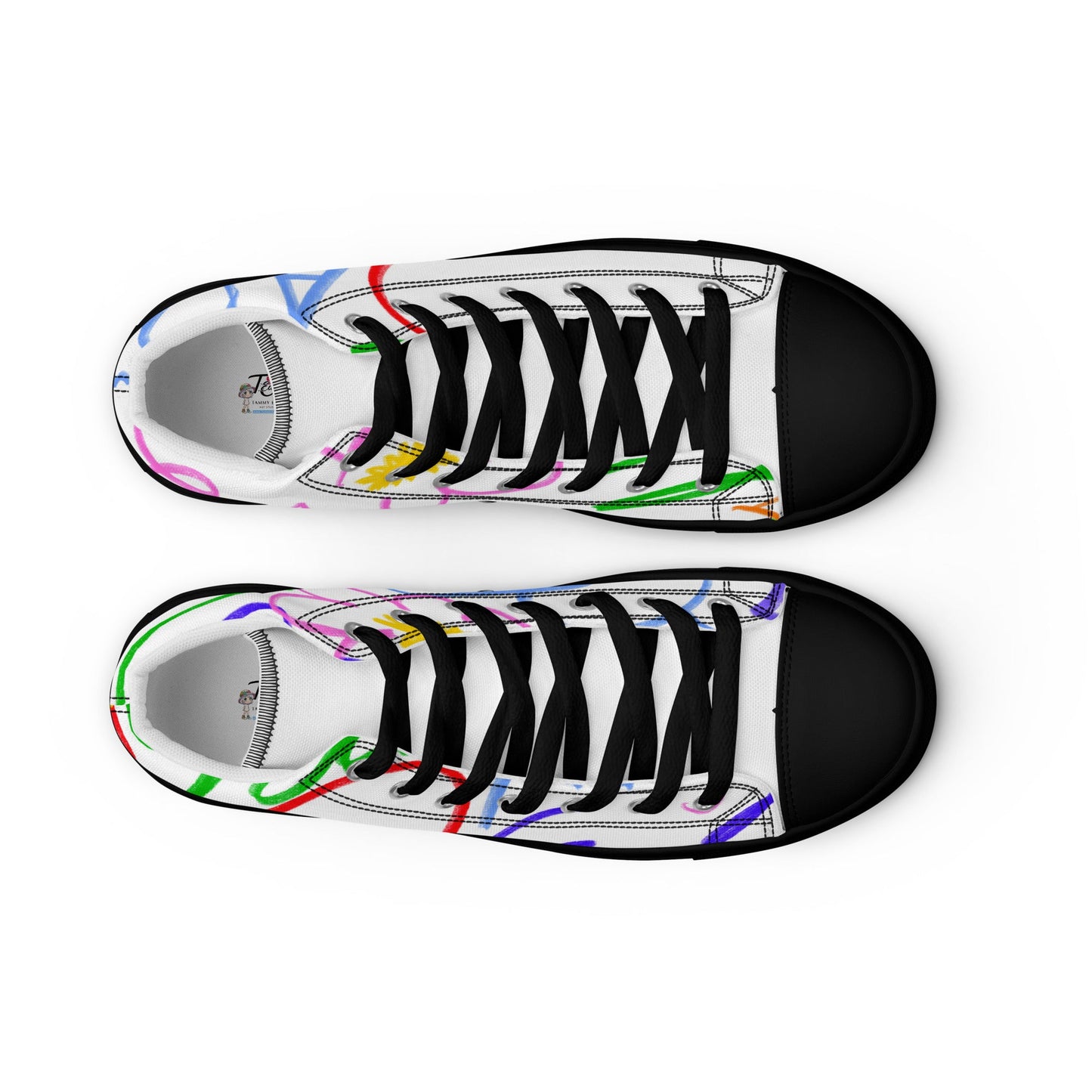 Abstract Scribble High - Tops - T.Eddy’s Art Studio