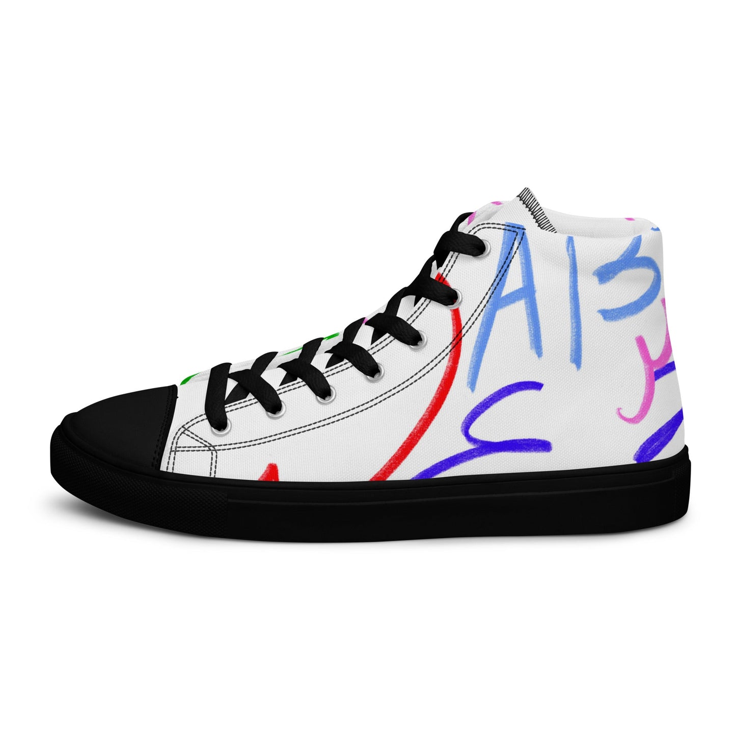 Abstract Scribble High - Tops - T.Eddy’s Art Studio