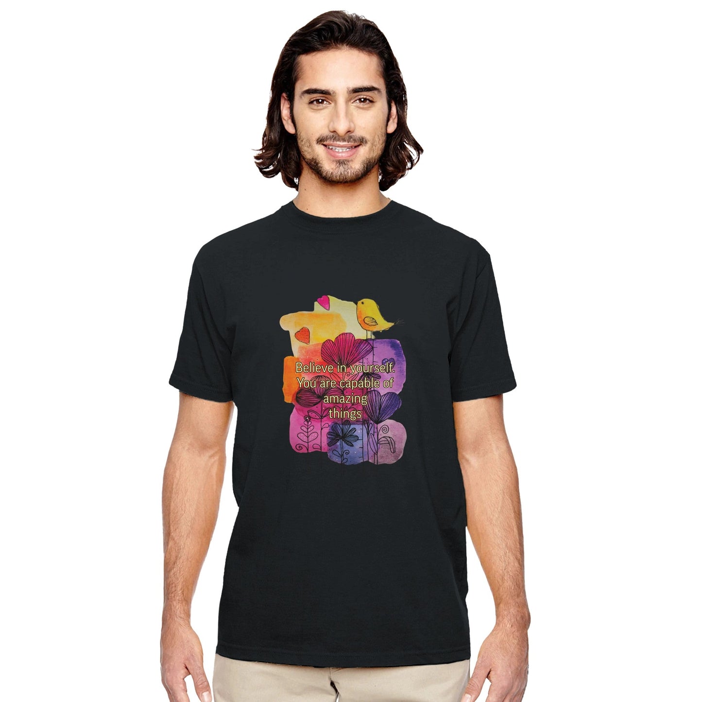 Believe in Yourself" Watercolor Comfort Hoodie - T.Eddy’s Art Studio