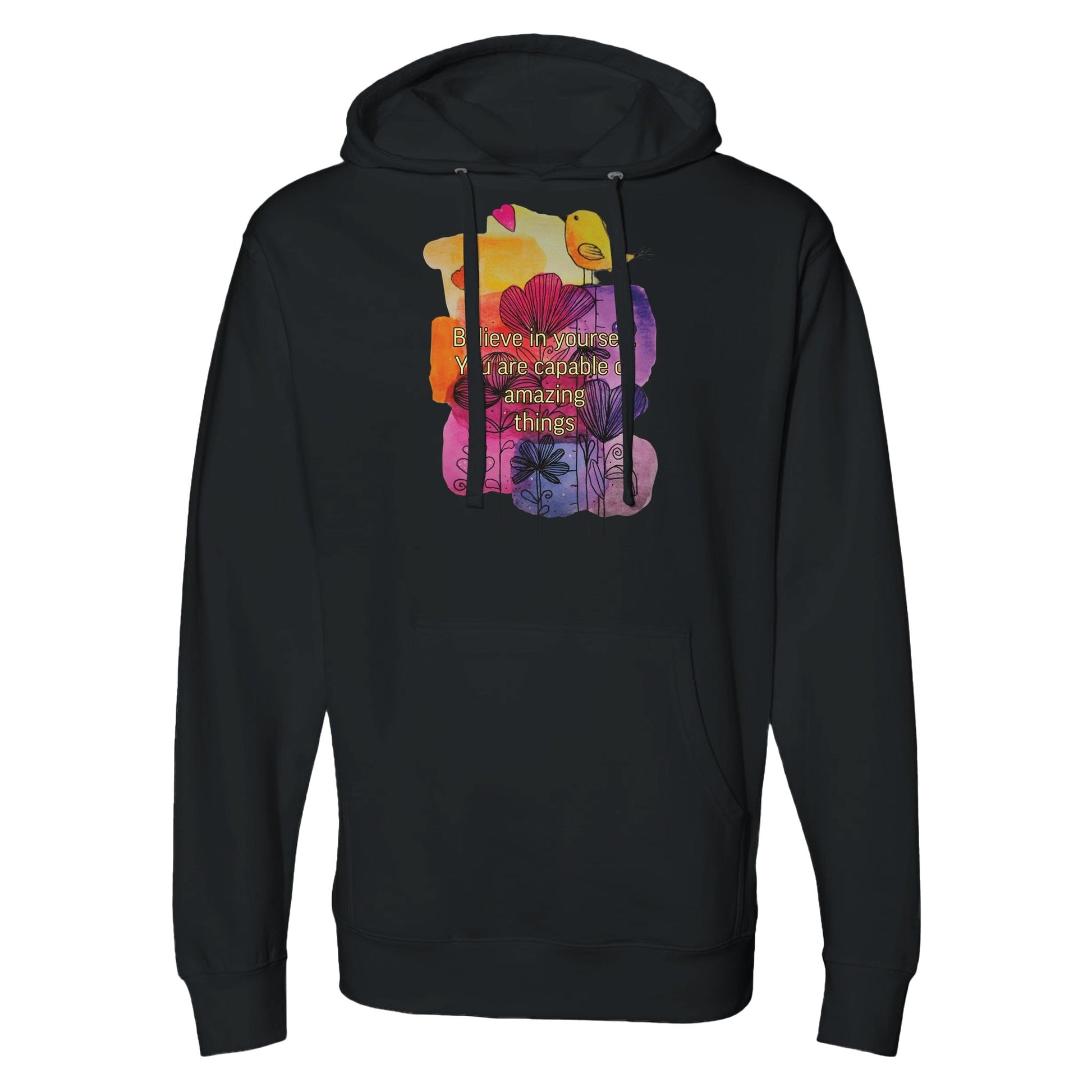 Believe in Yourself" Watercolor Comfort Hoodie - T.Eddy’s Art Studio