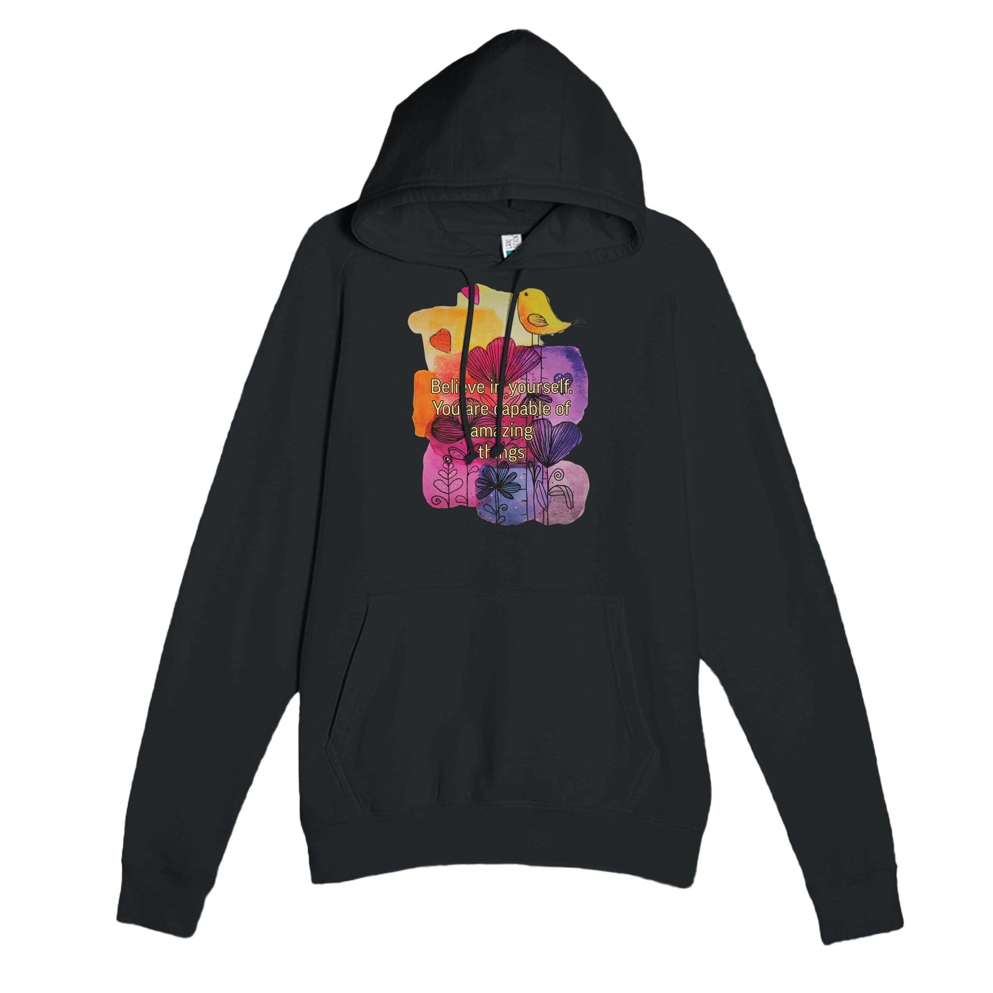 Believe in Yourself" Watercolor Comfort Hoodie - T.Eddy’s Art Studio