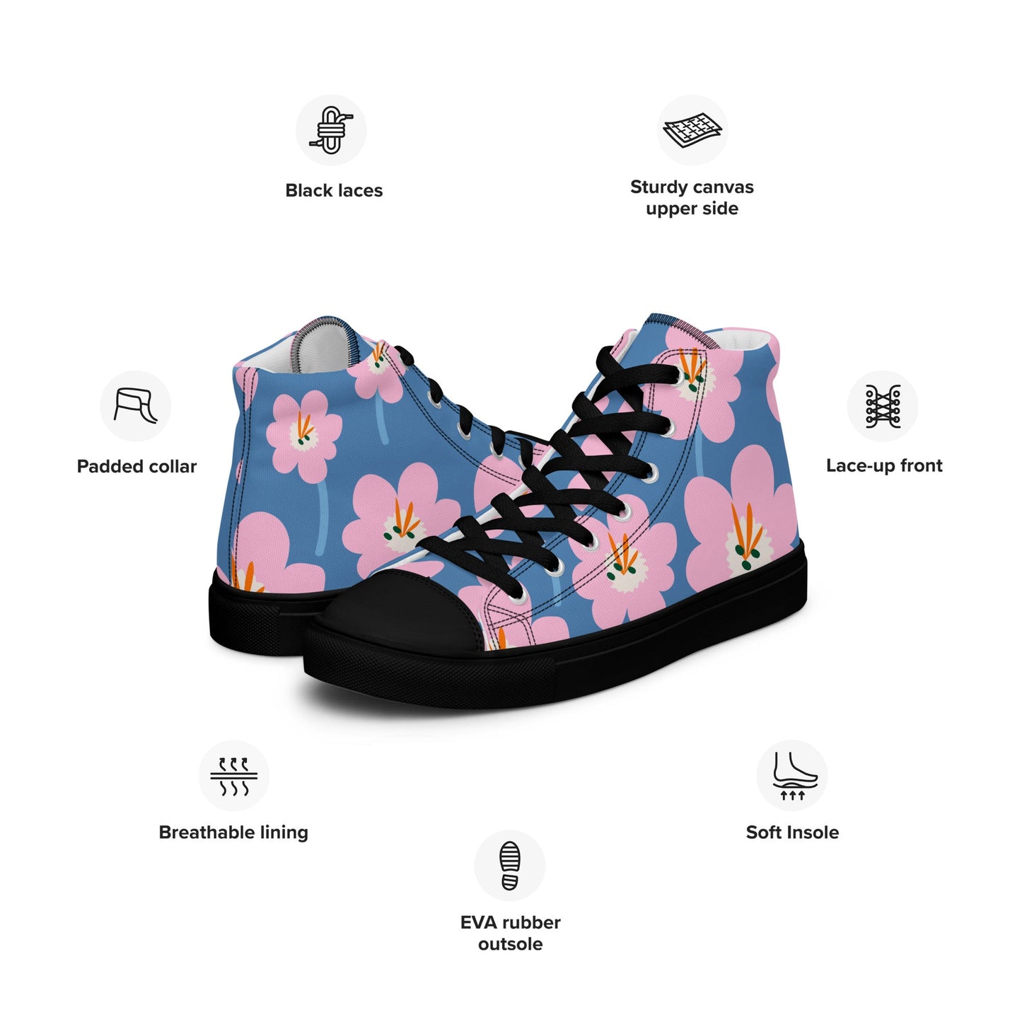 Bloom in Style with Tammy's Floral High - Tops! - T.Eddy’s Art Studio