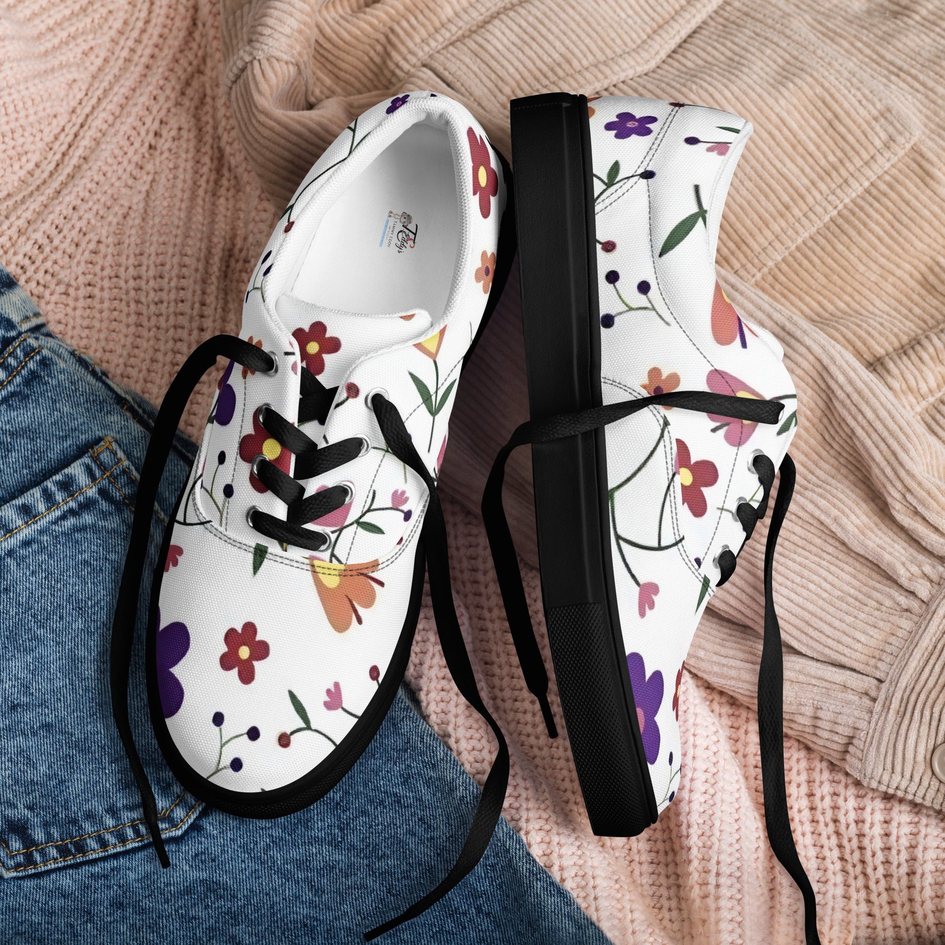 Blossom with Every Step in Tammy's Meadow Low - Tops! - T.Eddy’s Art Studio