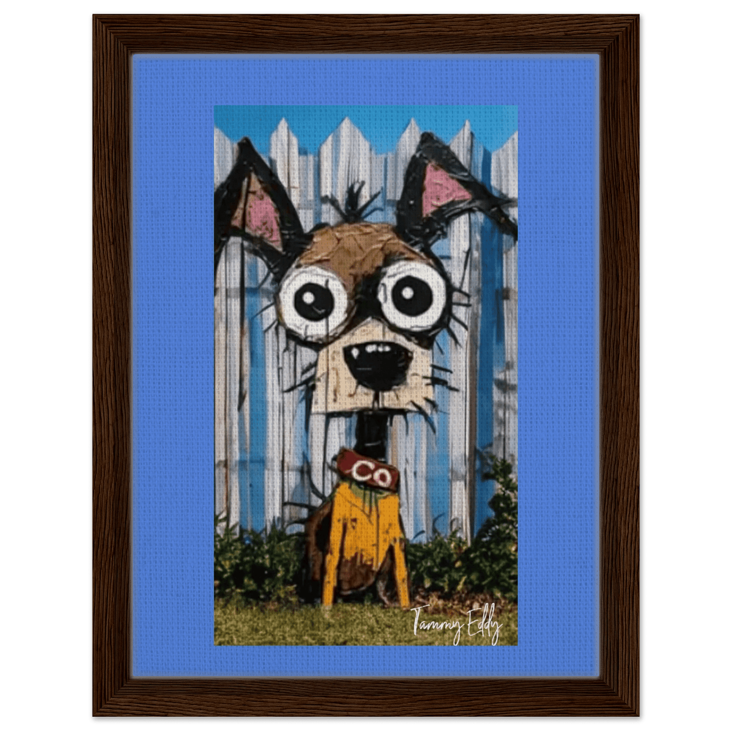 BOB, The Dog Framed Canvas Print - T.Eddy’s Art Studio