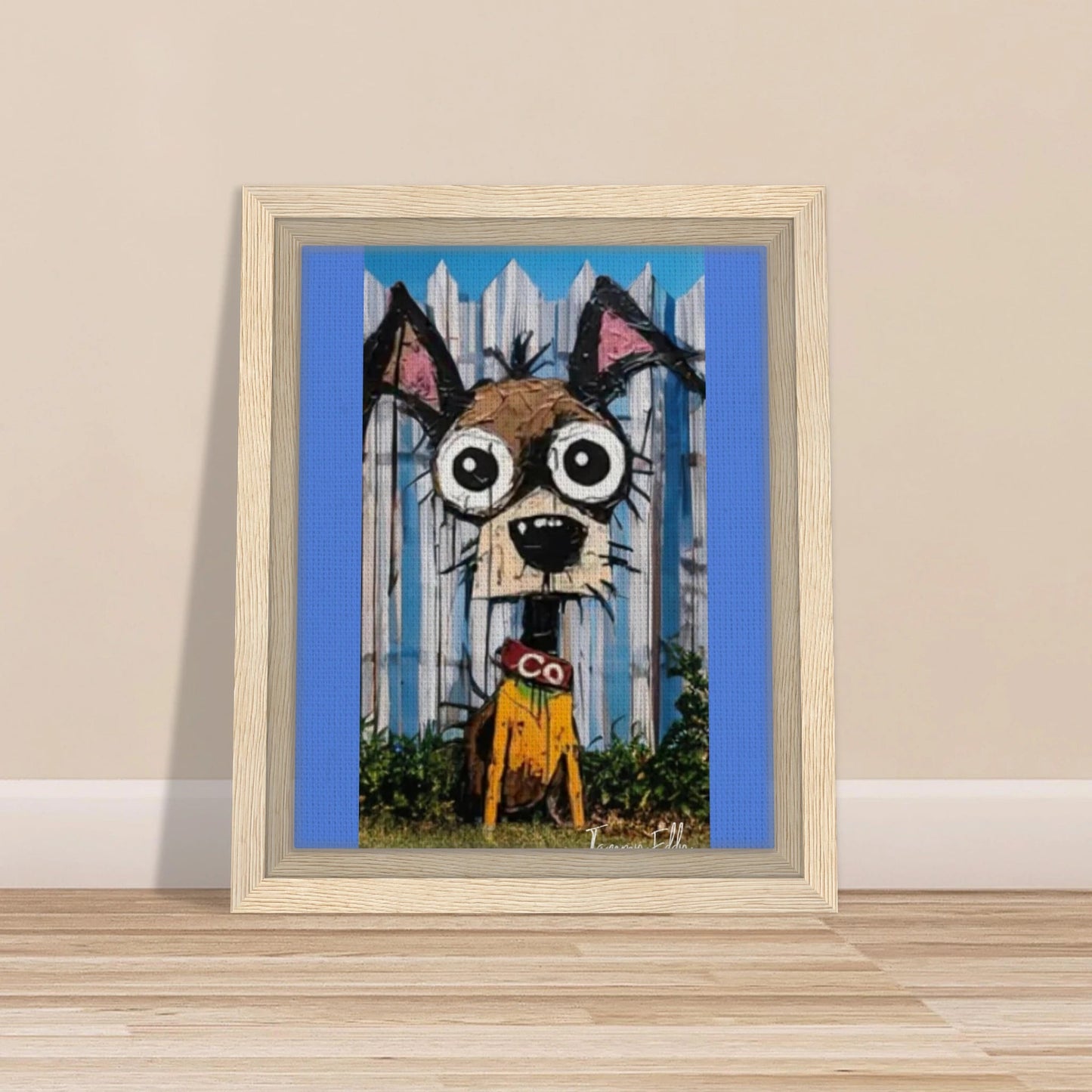 BOB, The Dog Framed Canvas Print - T.Eddy’s Art Studio