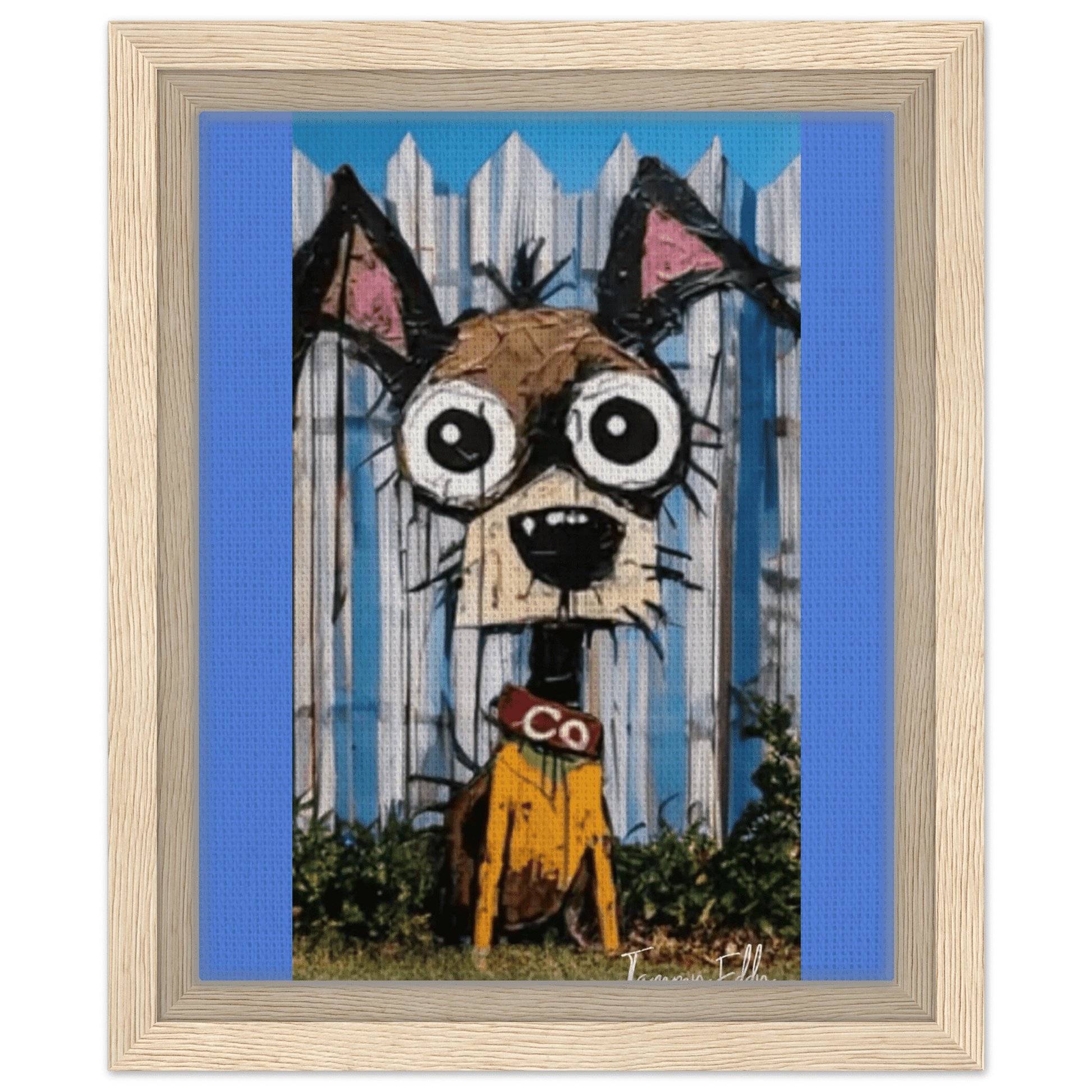 BOB, The Dog Framed Canvas Print - T.Eddy’s Art Studio