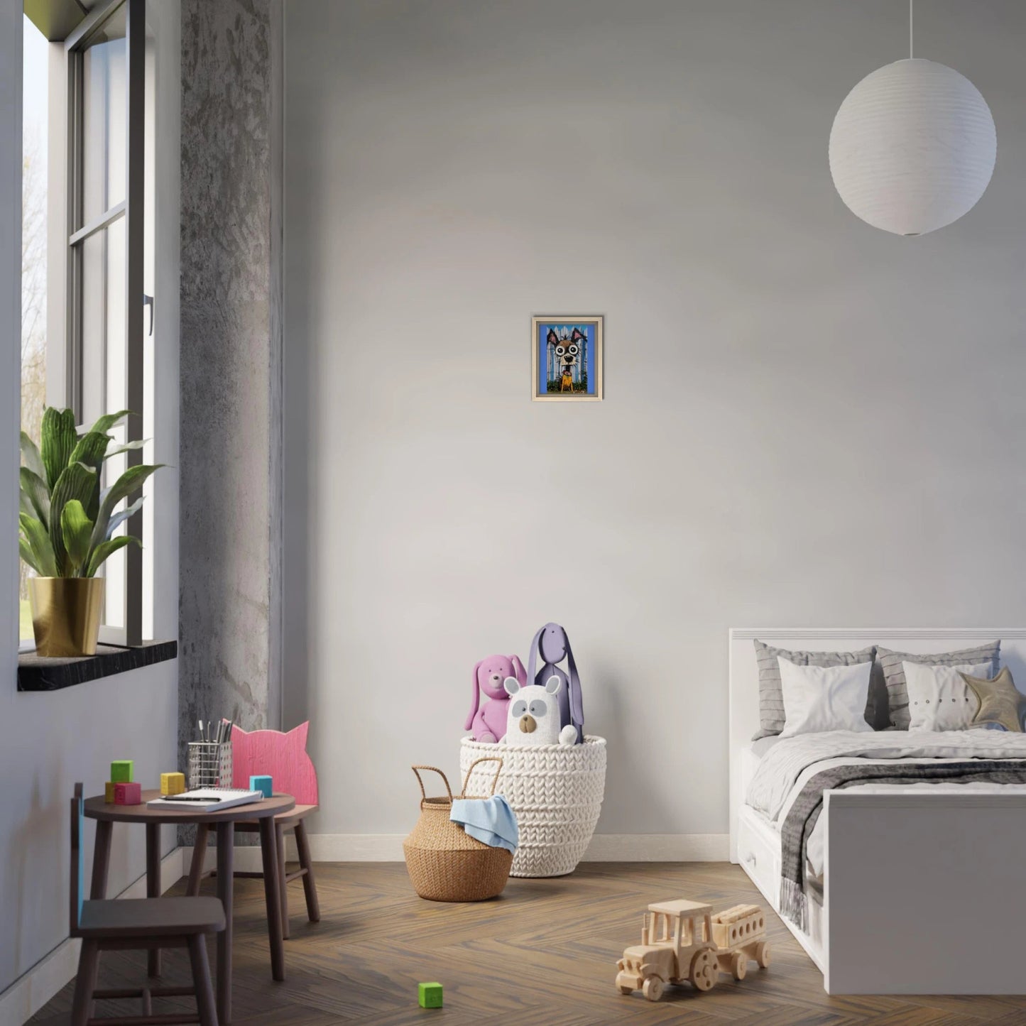 BOB, The Dog Framed Canvas Print - T.Eddy’s Art Studio