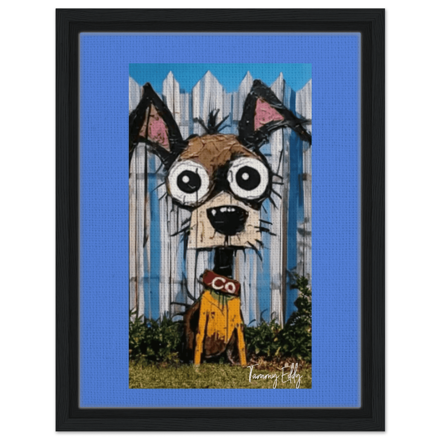 "Co" The Dog Framed Canvas Print - T.Eddy’s Art Studio