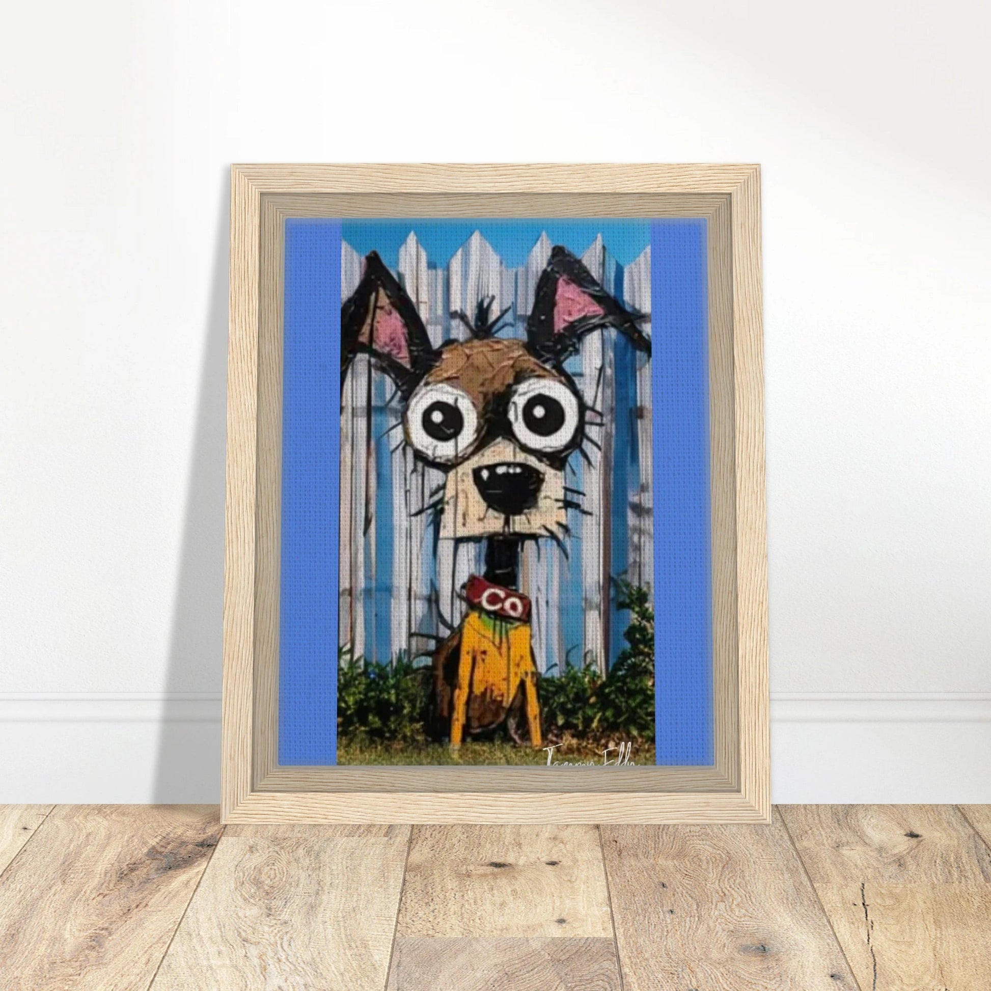 "Co" The Dog Framed Canvas Print - T.Eddy’s Art Studio