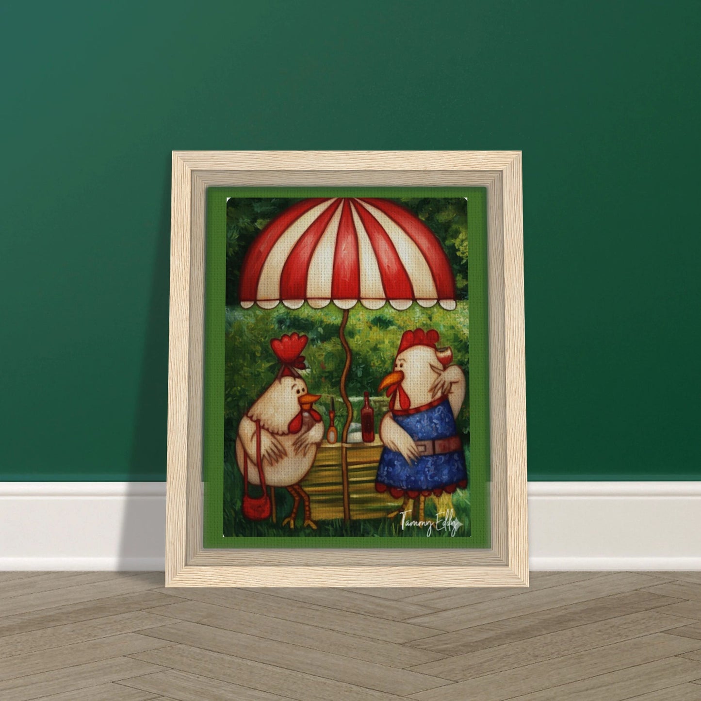 "Cocktail Hour" Framed Canvas Print - T.Eddy’s Art Studio