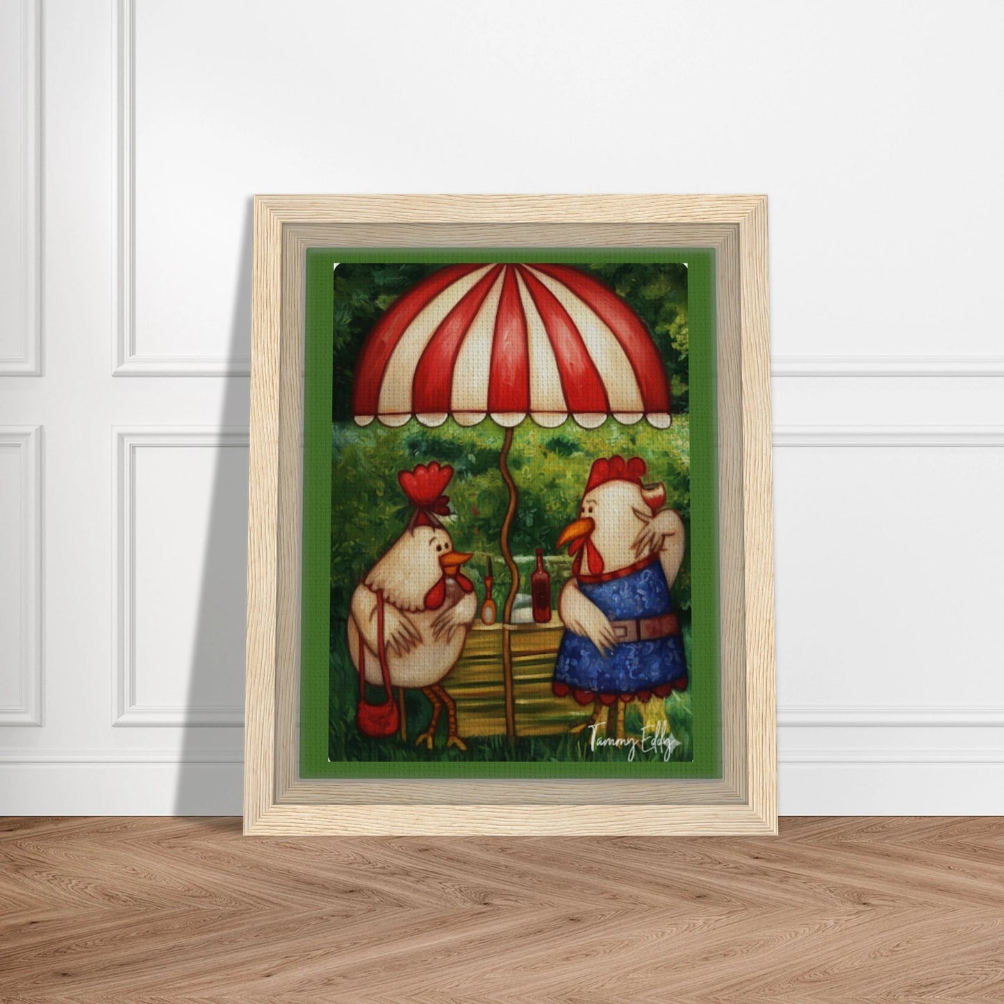 "Cocktail Hour" Framed Canvas Print - T.Eddy’s Art Studio