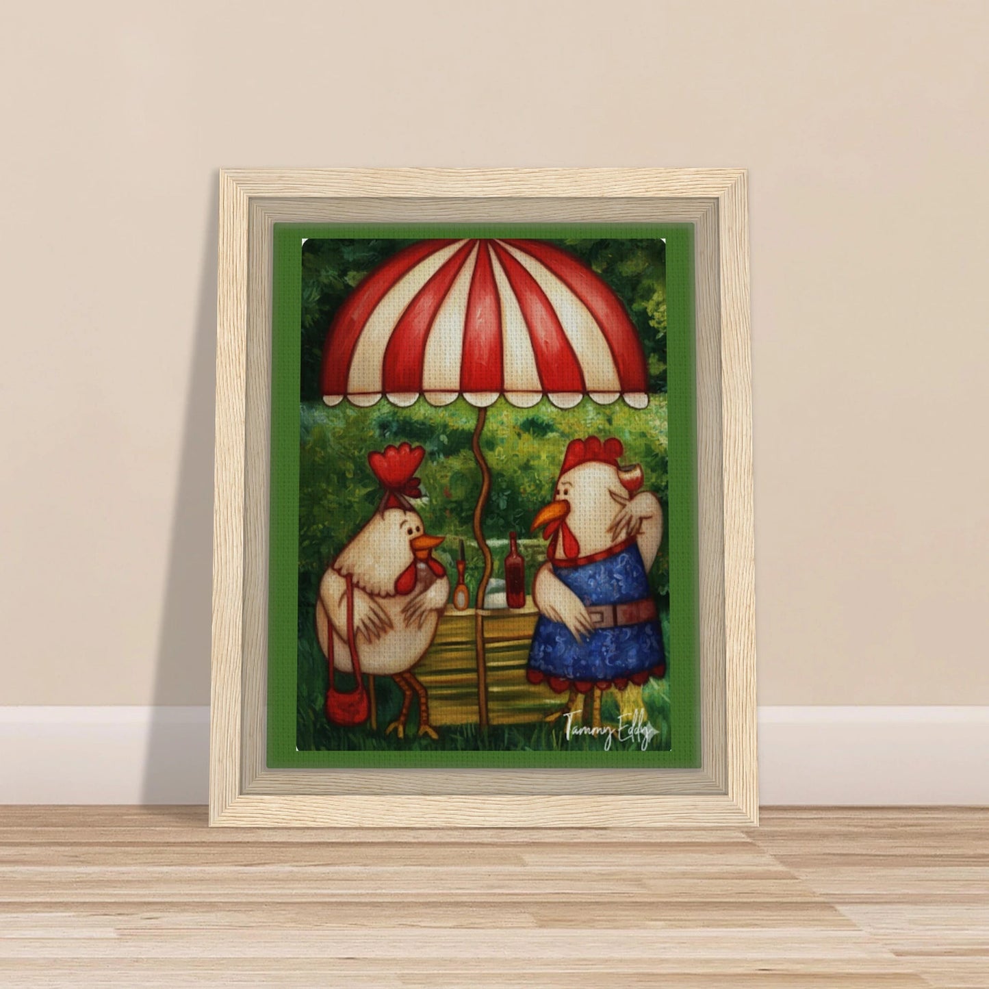 "Cocktail Hour" Framed Canvas Print - T.Eddy’s Art Studio