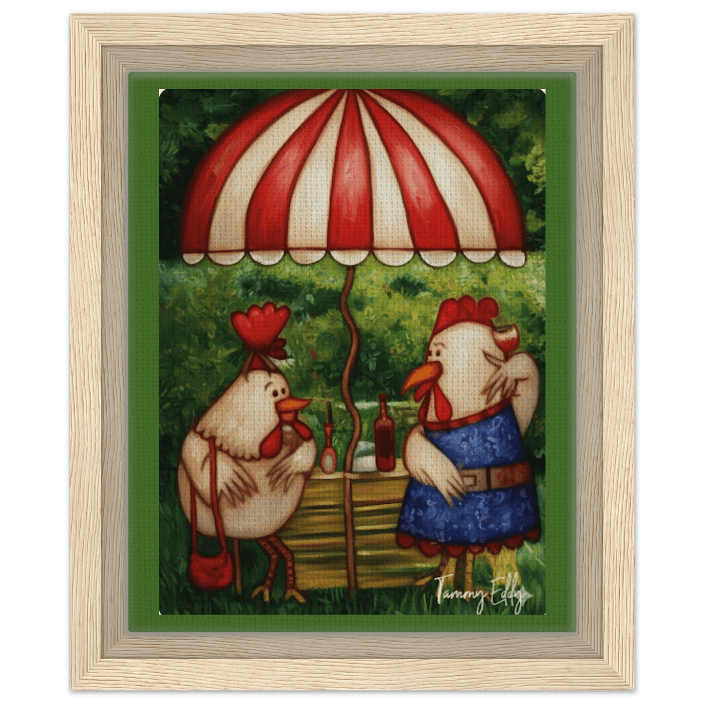 "Cocktail Hour" Framed Canvas Print - T.Eddy’s Art Studio