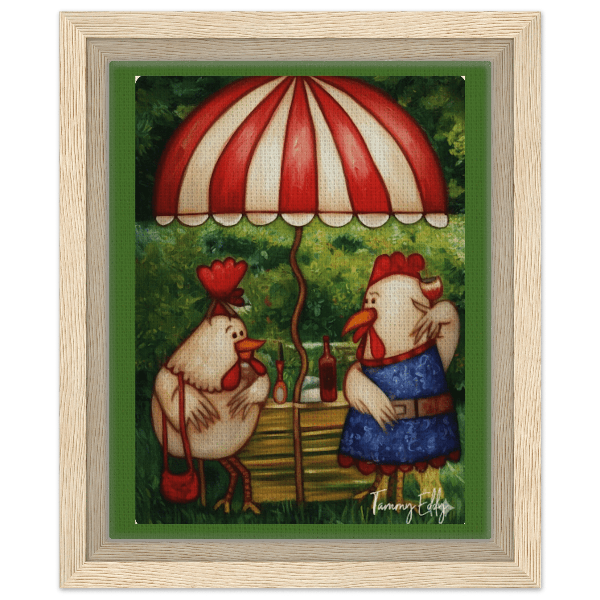 "Cocktail Hour" Framed Canvas Print - T.Eddy’s Art Studio