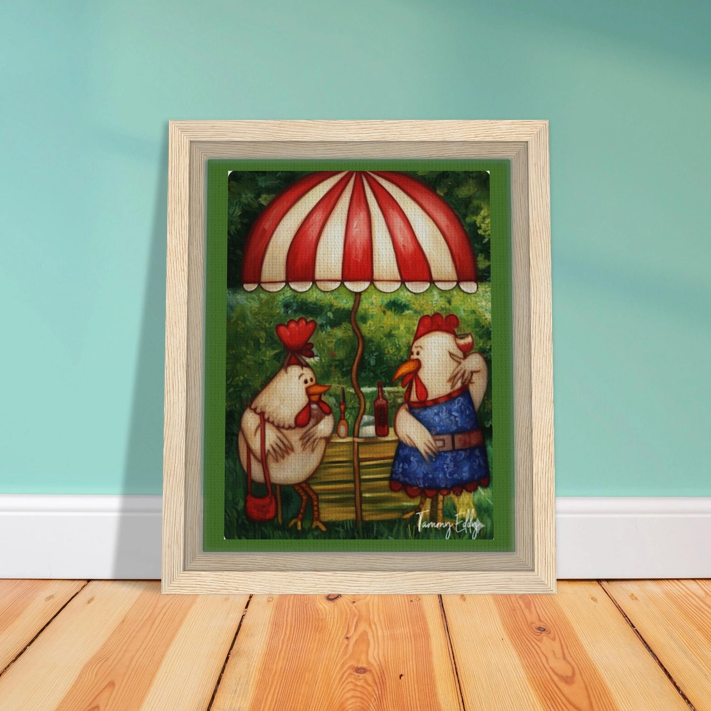 "Cocktail Hour" Framed Canvas Print - T.Eddy’s Art Studio