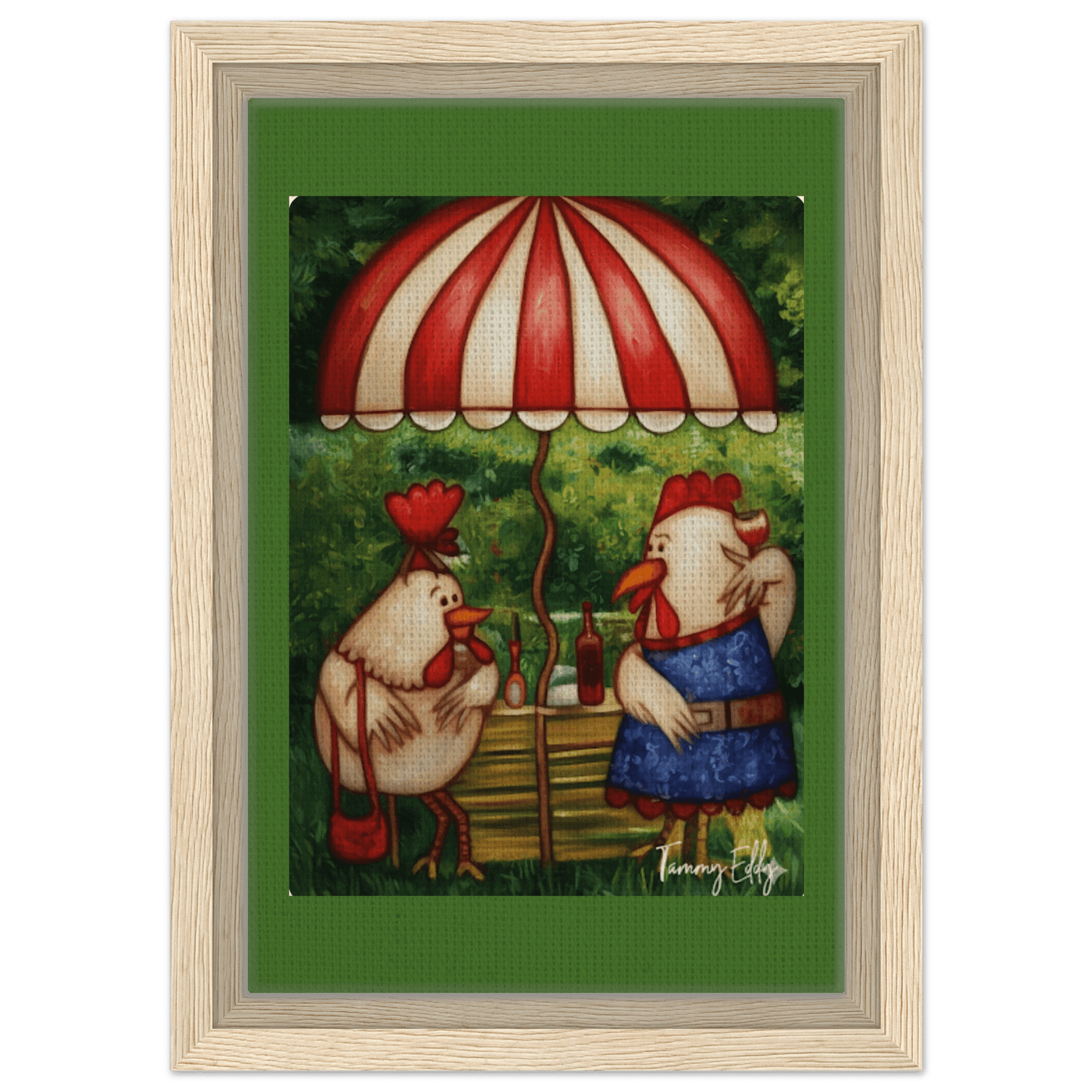 "Cocktail Hour" Framed Canvas Print - T.Eddy’s Art Studio