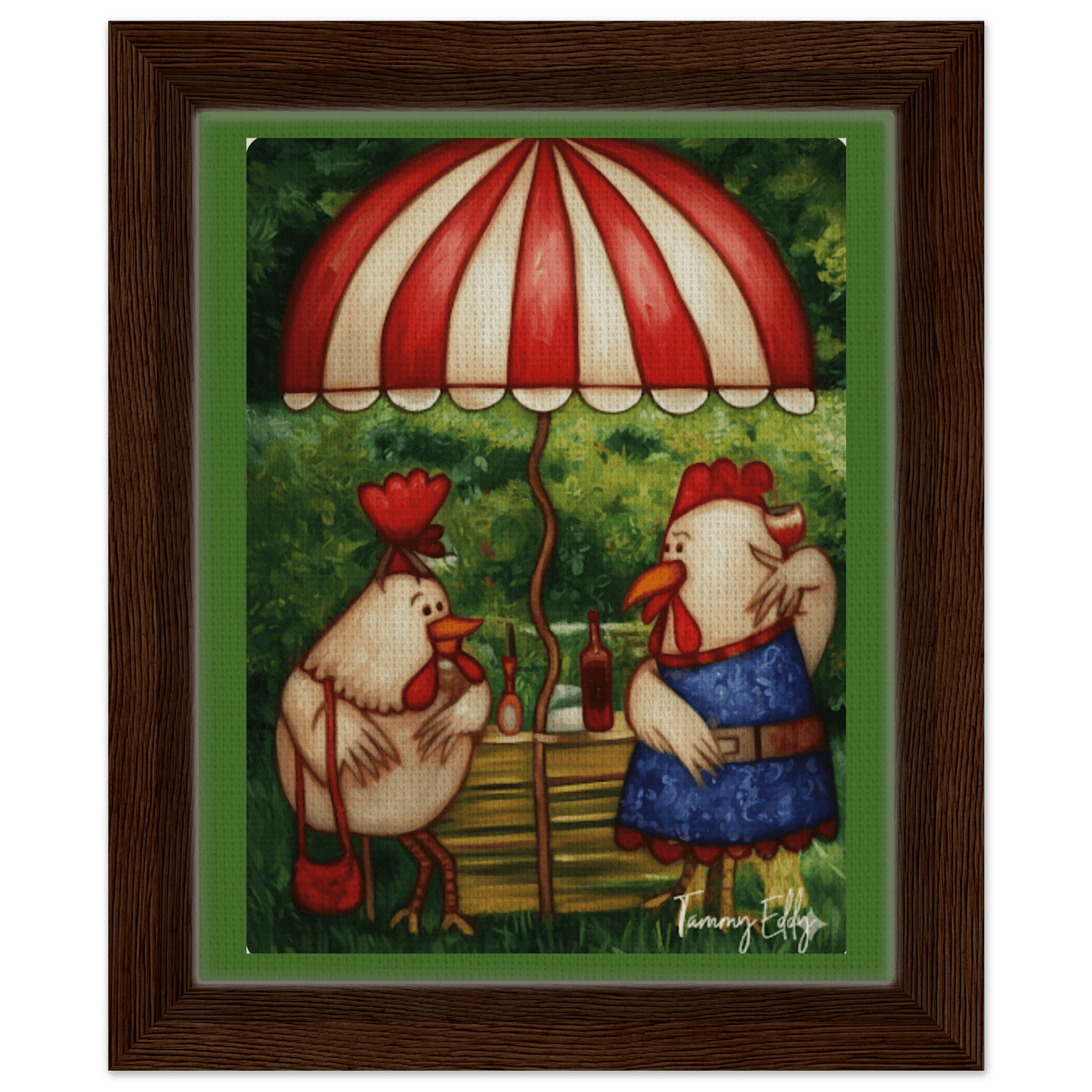 "Cocktail Hour" Framed Canvas Print - T.Eddy’s Art Studio