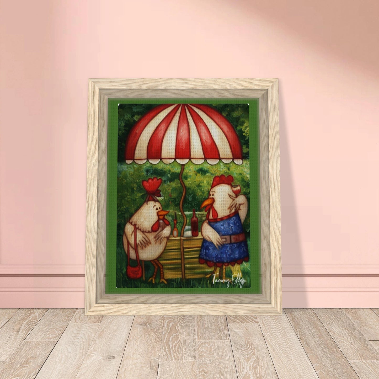 "Cocktail Hour" Framed Canvas Print - T.Eddy’s Art Studio