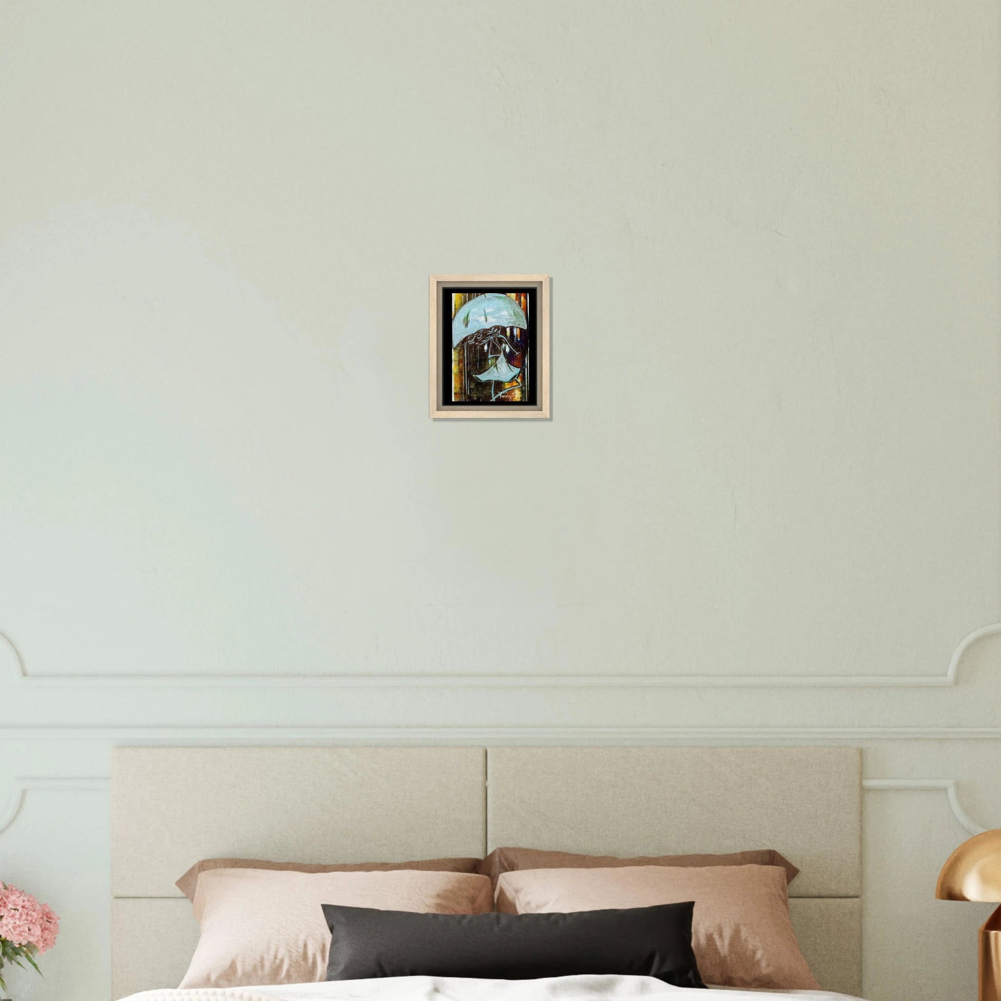 "Dancing in the Rain" Framed Canvas Print - T.Eddy’s Art Studio