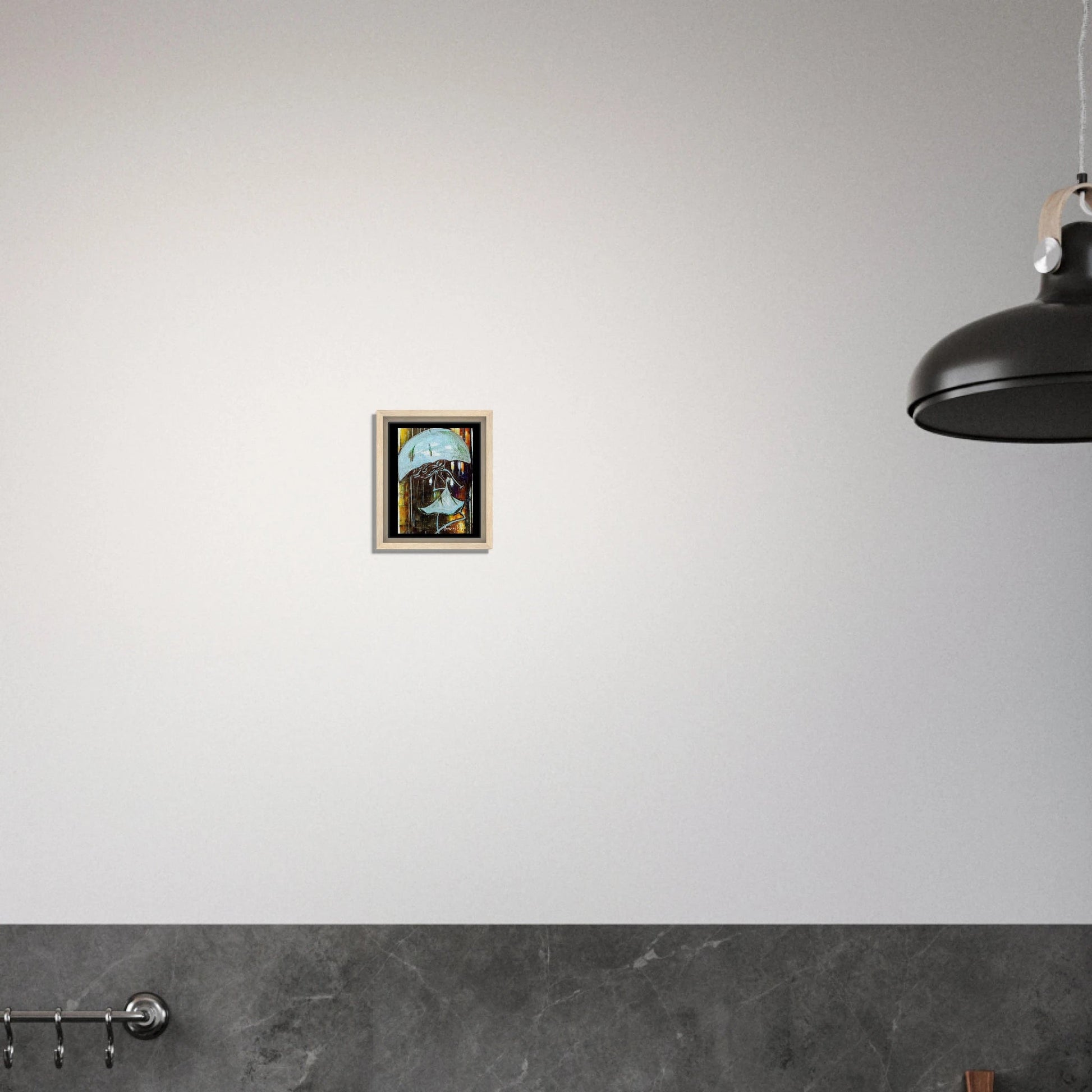 "Dancing in the Rain" Framed Canvas Print - T.Eddy’s Art Studio