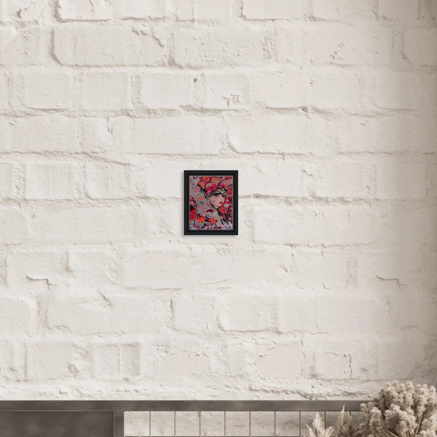 "Flora's Gaze" Framed Canvas Print - T.Eddy’s Art Studio