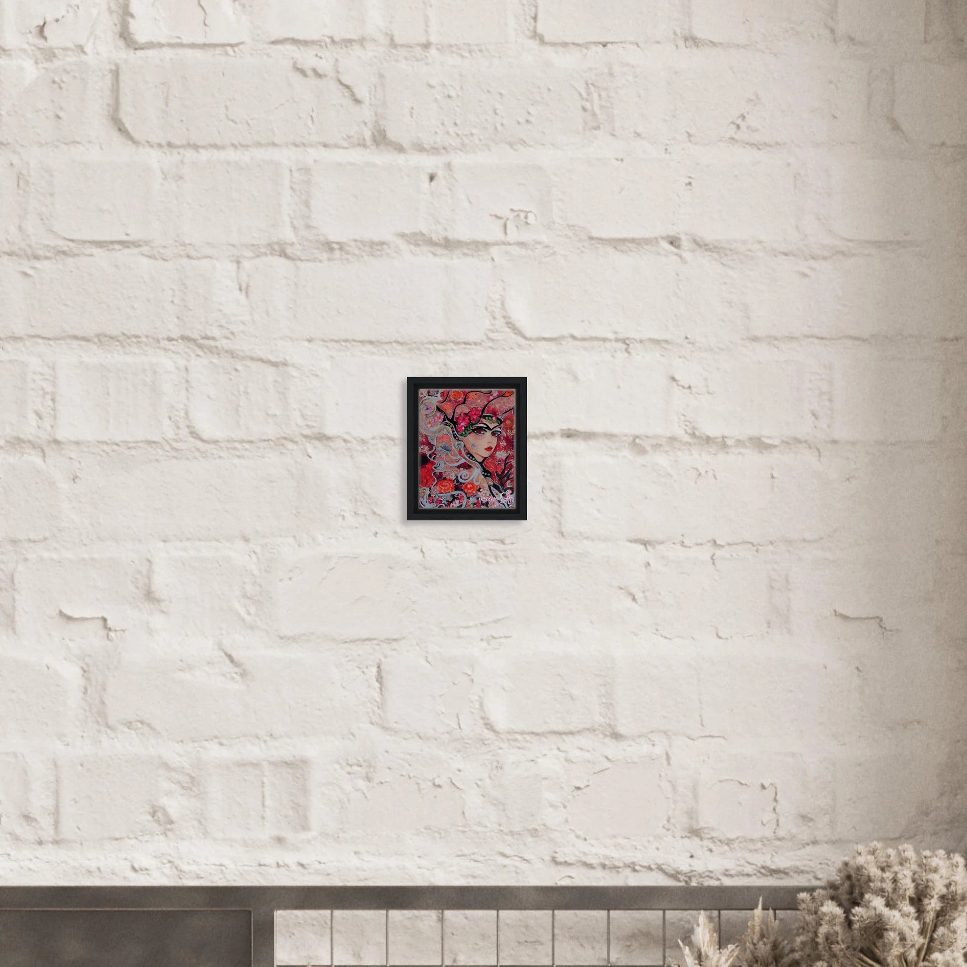 "Flora's Gaze" Framed Canvas Print - T.Eddy’s Art Studio