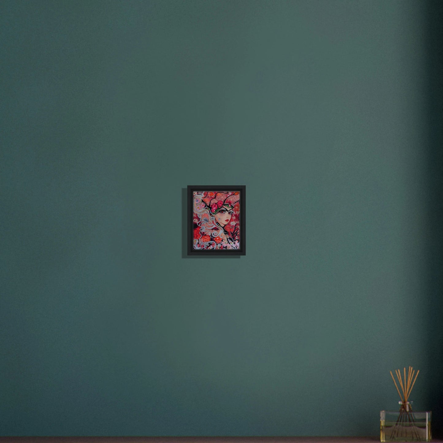 "Flora's Gaze" Framed Canvas Print - T.Eddy’s Art Studio