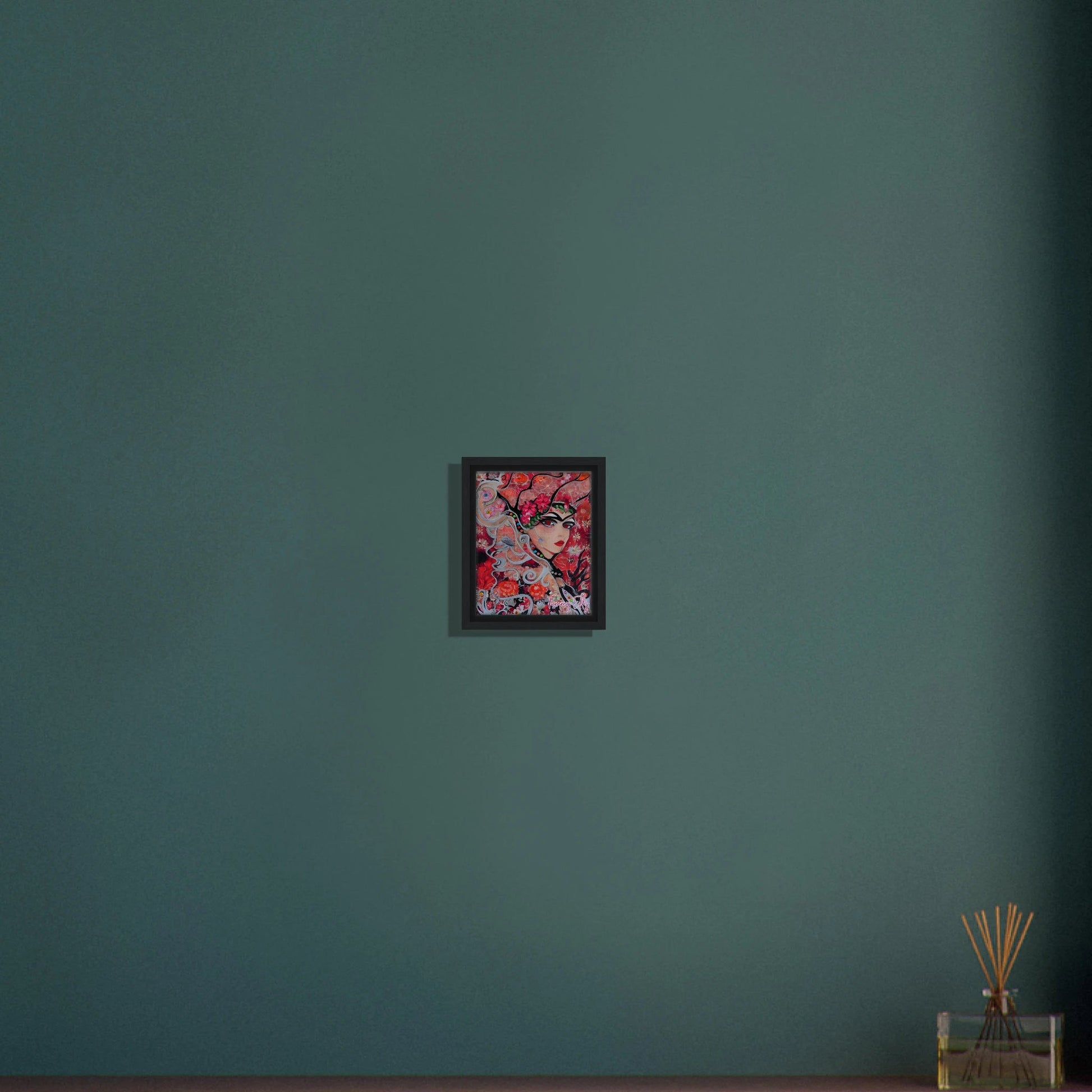 "Flora's Gaze" Framed Canvas Print - T.Eddy’s Art Studio