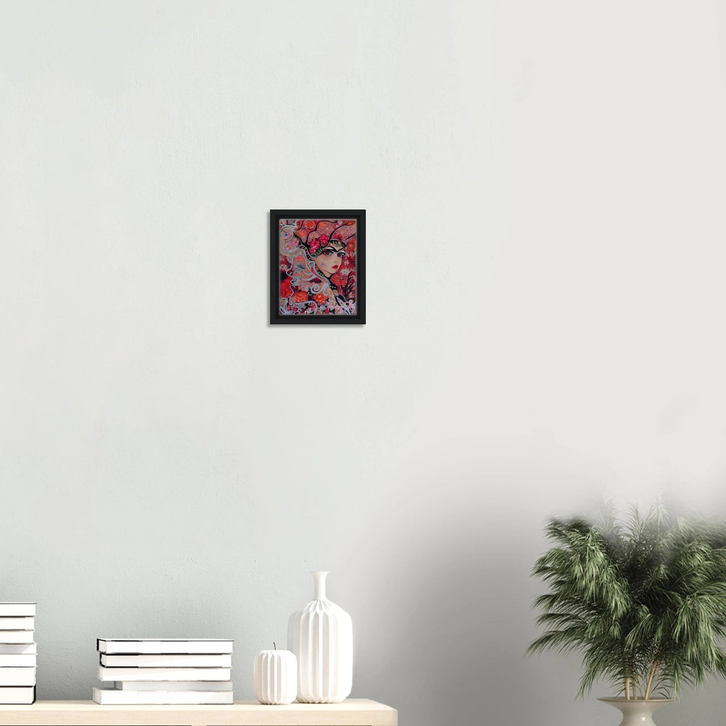 "Flora's Gaze" Framed Canvas Print - T.Eddy’s Art Studio