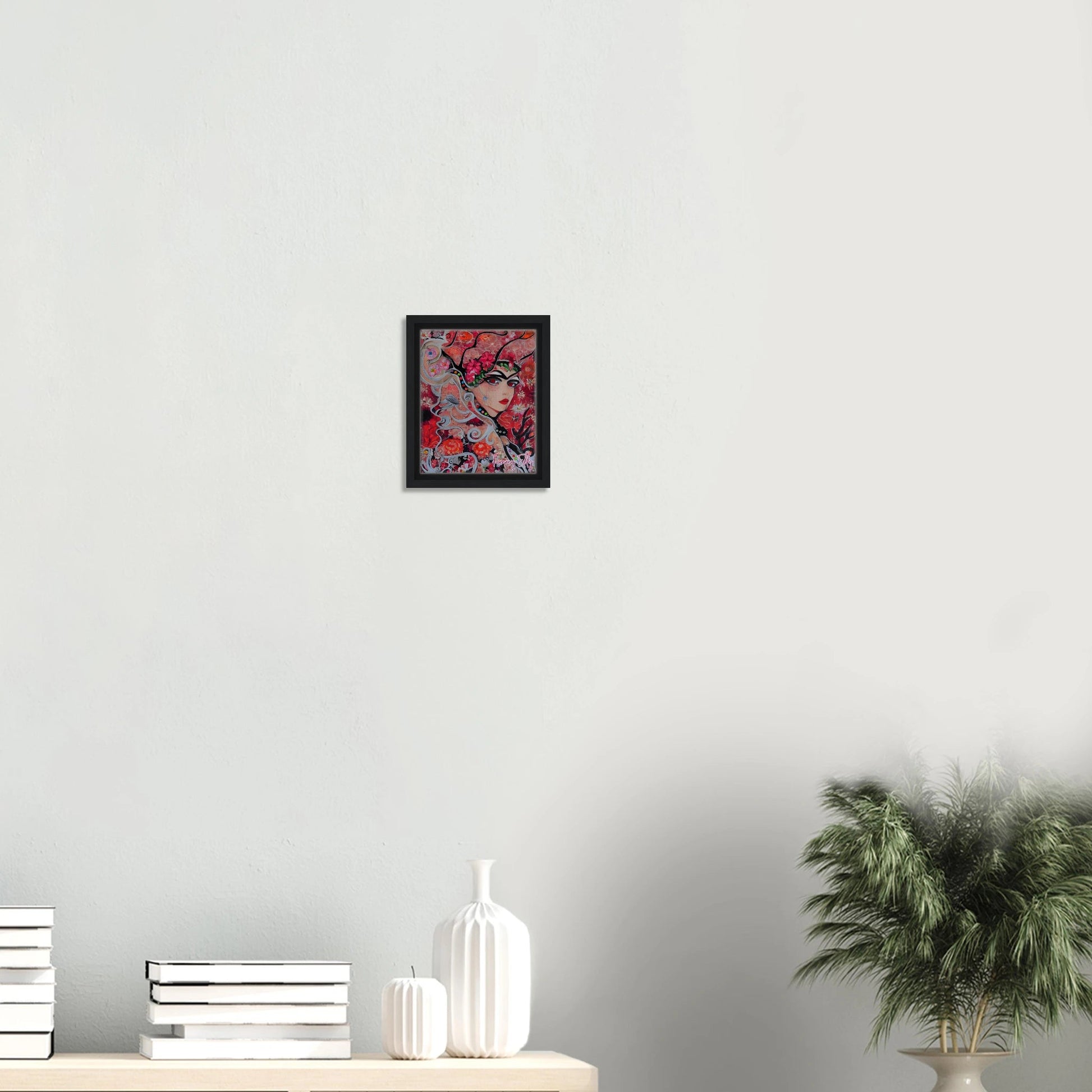 "Flora's Gaze" Framed Canvas Print - T.Eddy’s Art Studio