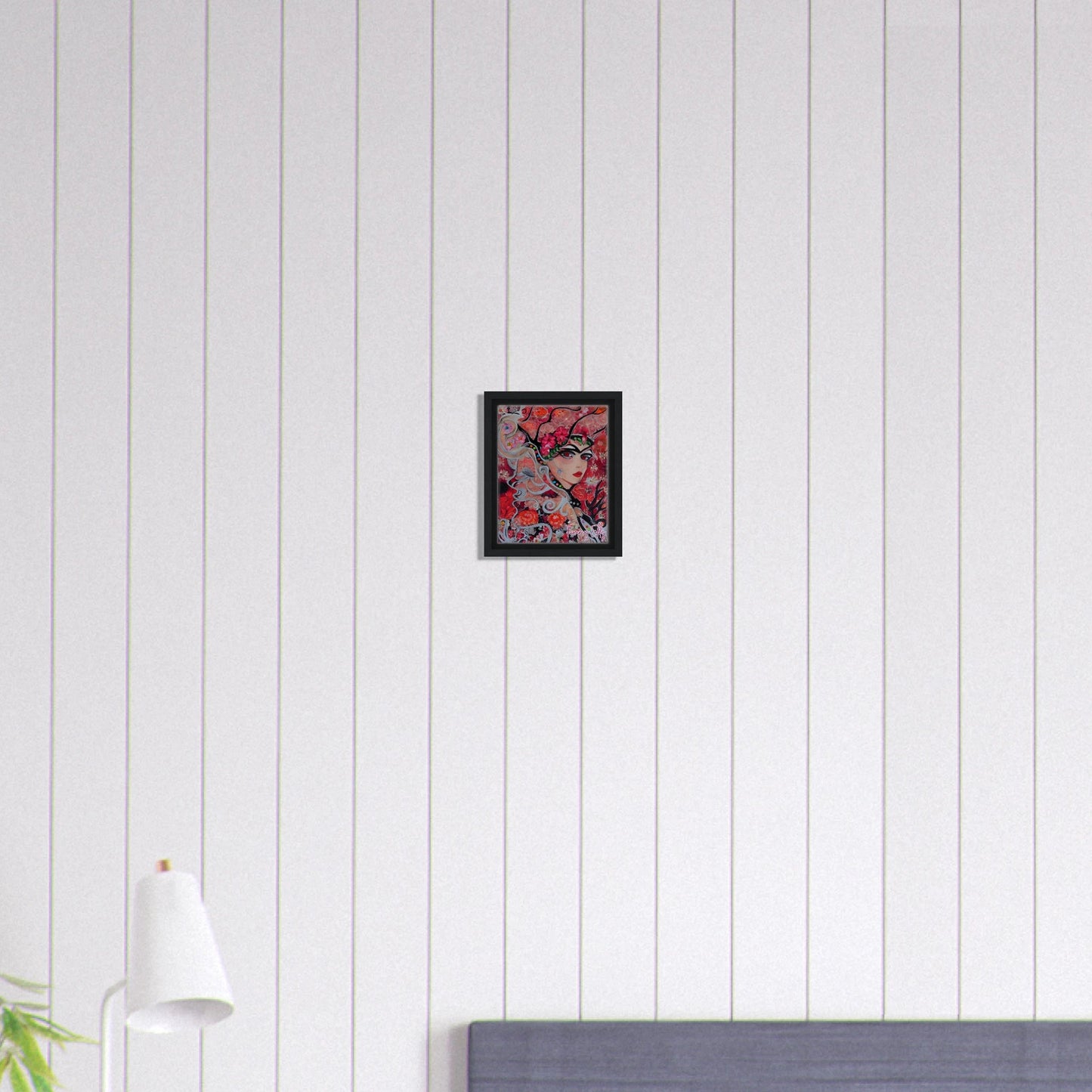 "Flora's Gaze" Framed Canvas Print - T.Eddy’s Art Studio