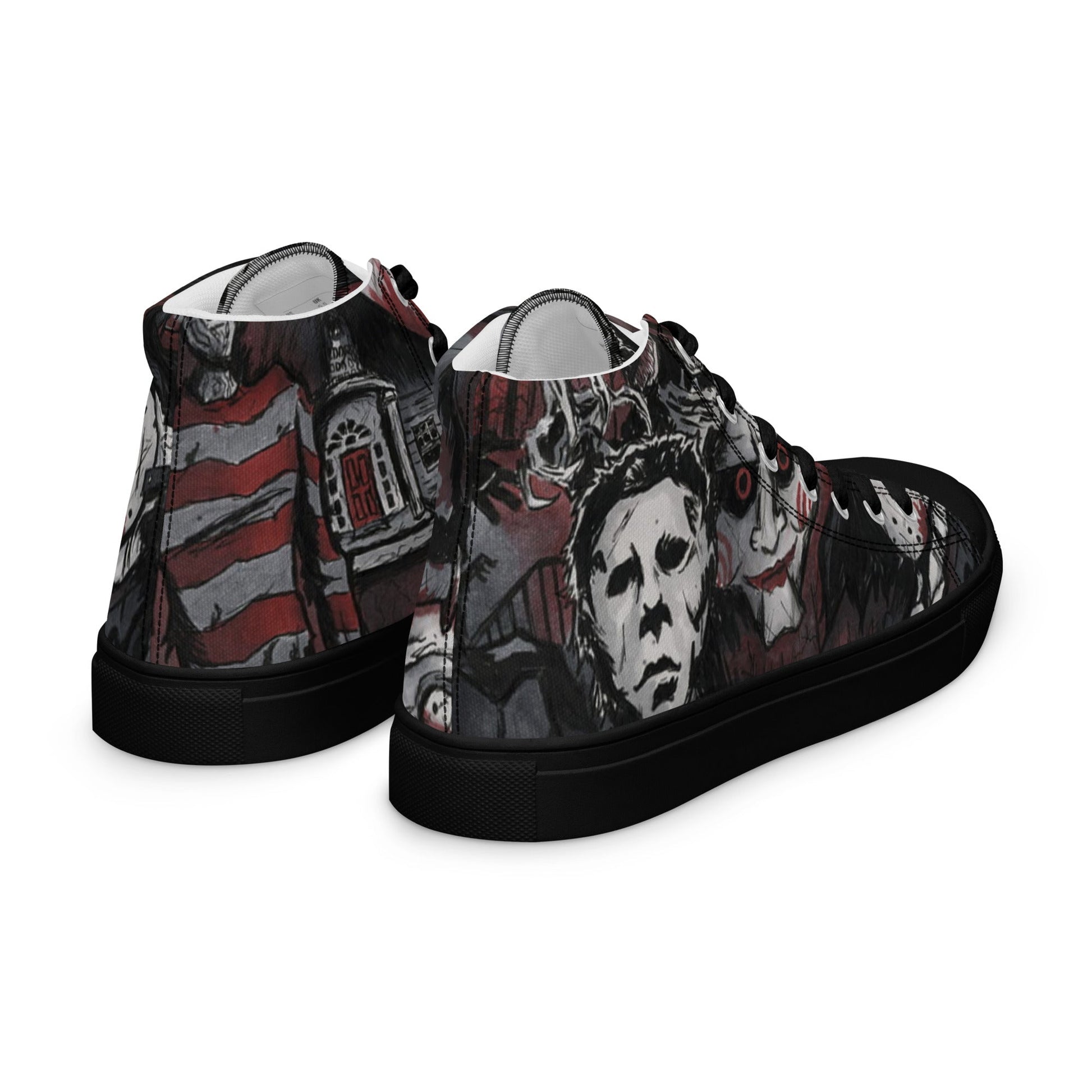 Halloween Horror Women’s high top canvas shoes - T.Eddy’s Art Studio