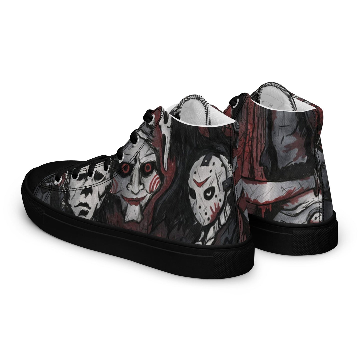 Halloween Horror Women’s high top canvas shoes - T.Eddy’s Art Studio